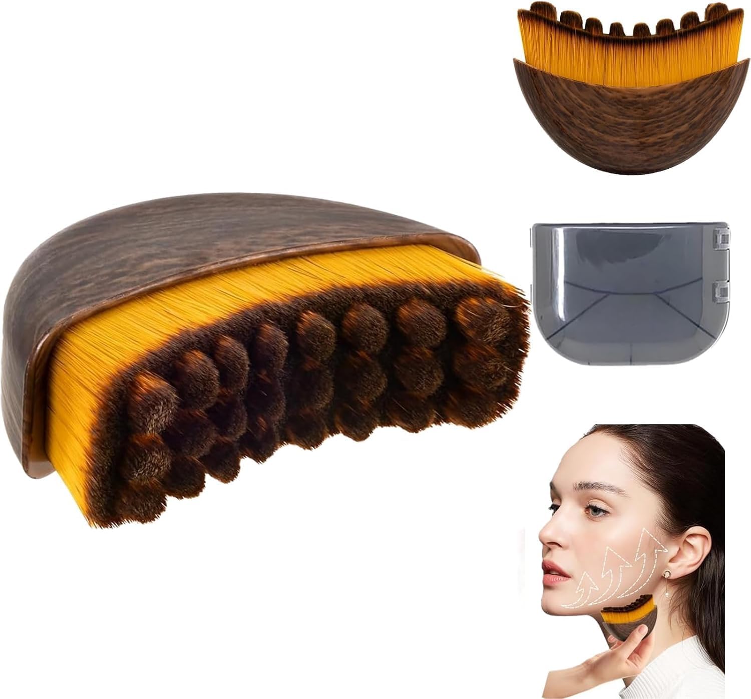 Lymphatic Contour Face Brush Dry Face Brush for Lymphatic Drainage Massager -Anti-Puffiness Lift Chin Jawline Sculpting 1PCS Soft