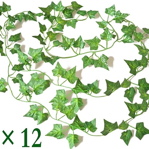 Miniatura 3 de 12 Pack 86Ft Artificial Ivy Garland Fake Plants, Fake Ivy Leaves Greenery Garlands Hanging Plant Vine for Aesthetic Bedroom Garden Party Wedding