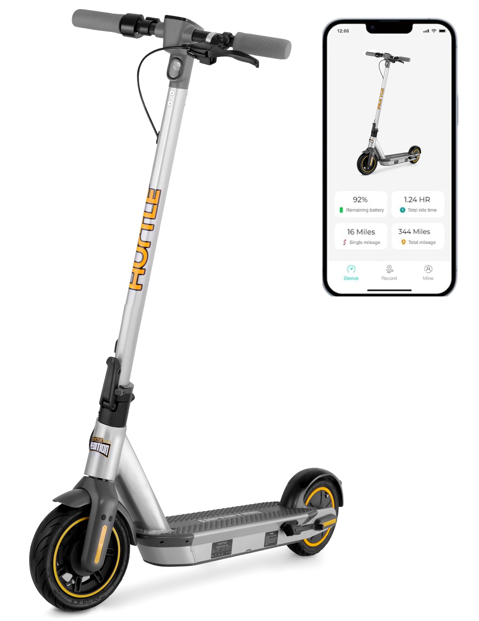 - Hurtle 10″ Foldable 350 W Electric Scooter for Adults – 31-Mile Range Commuter E-Scooter with Pneumatic Tires, 3-Gear Cruise Control, LED Display & E-ABS Brake - HURES36