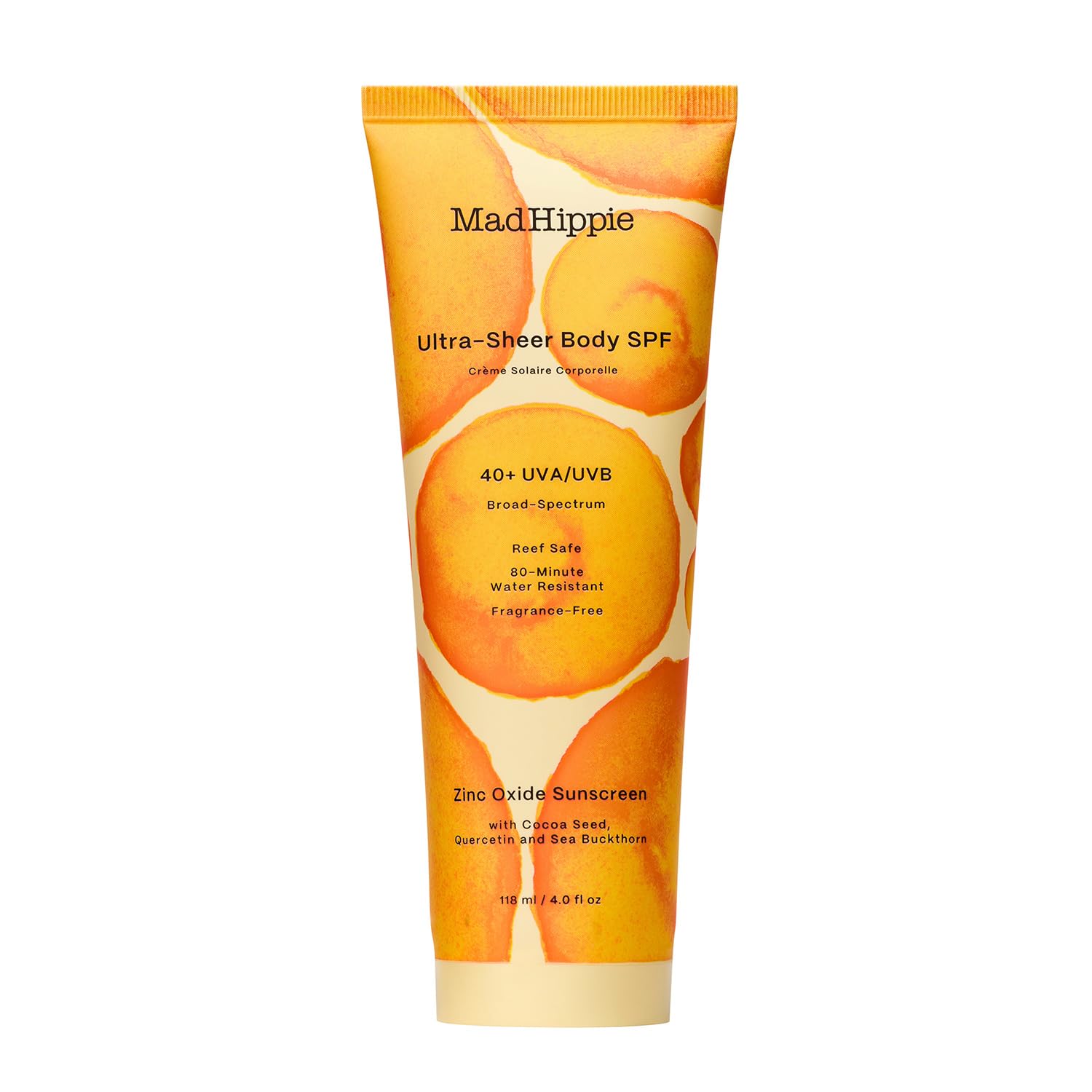 Ultra Sheer Body SPF 40 Plus by Mad Hippie for Unisex - Sunscreen 4 oz
