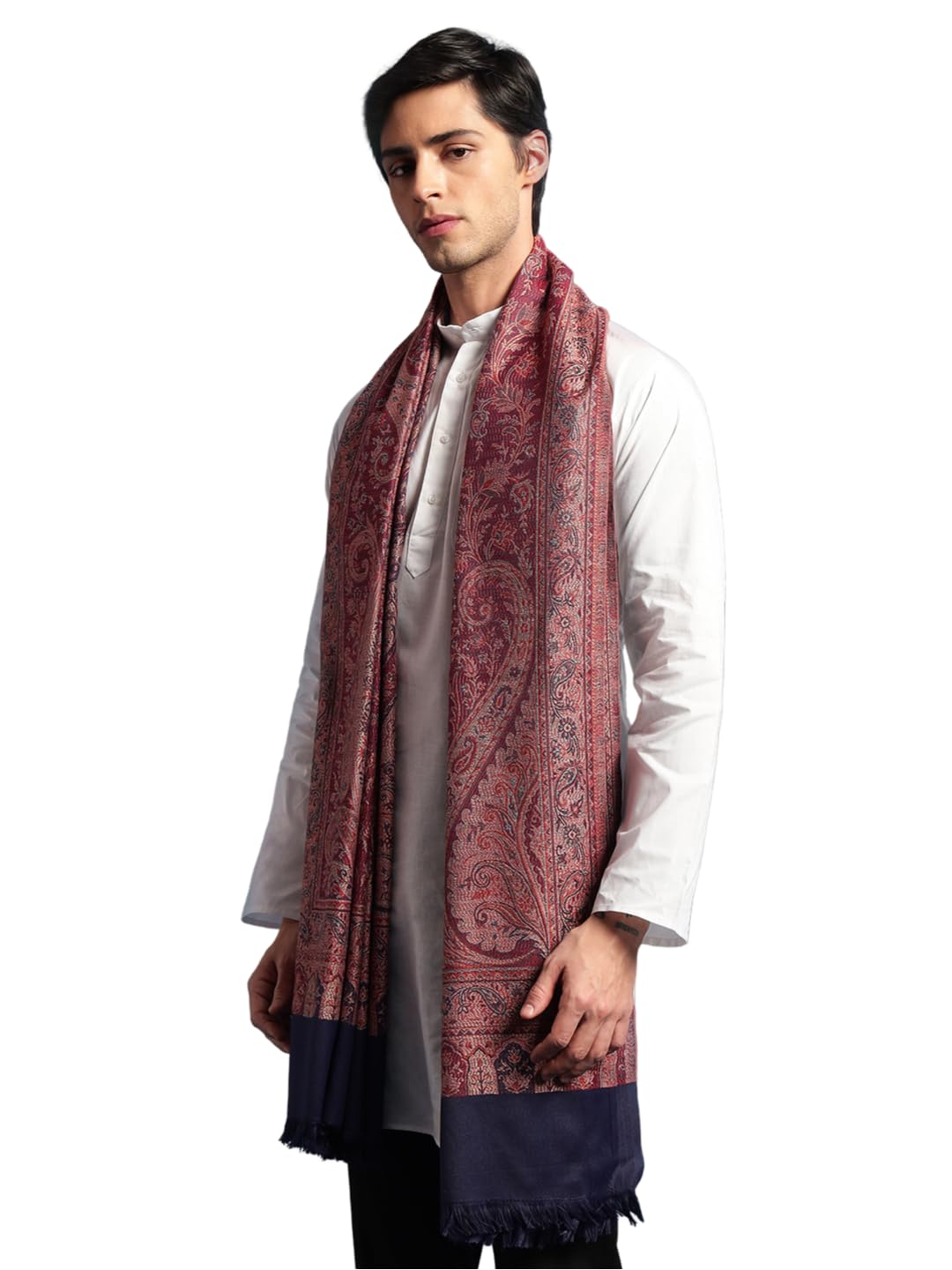 pashmoda Shahnaz Men Jamawar Shawl (Size: 101 X 203 CM)-picture-13