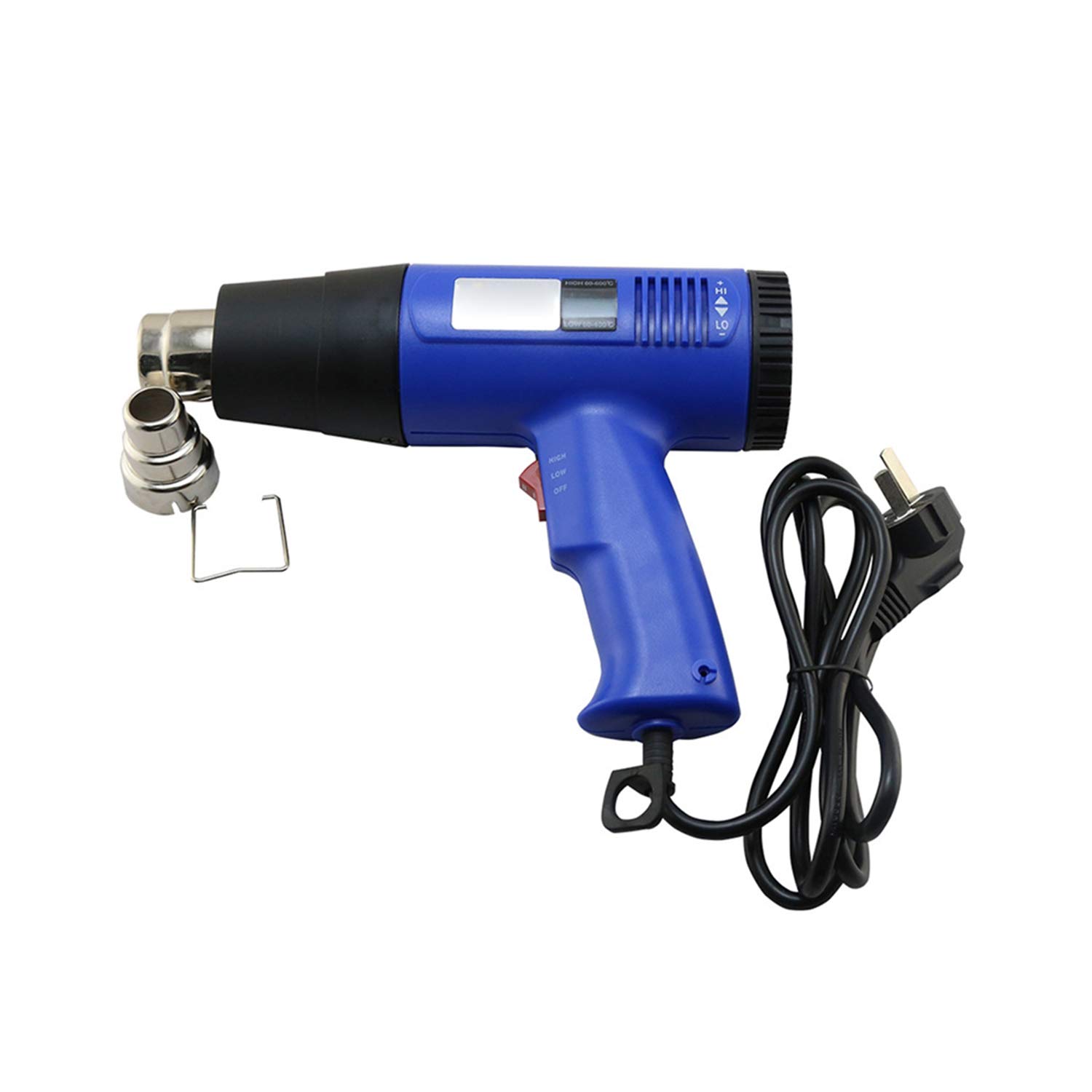 Hot Air Blower with LCD, Plastic Hot Air Welding Pistol PVC Vinyl Rod Welding Tool Hot Air G-u-n 1600W exclude Color, Paint, Shrinking Of PVC