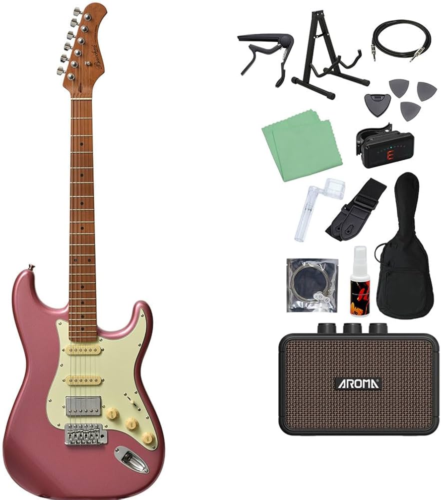 Amazon | Bacchus BST-2-RSM/M BGM エレキギター初心者14点セット