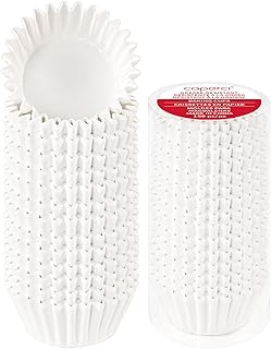 Caperci Heavy Duty Standard White Cupcake Liners 150 Counts - Grease-Res...