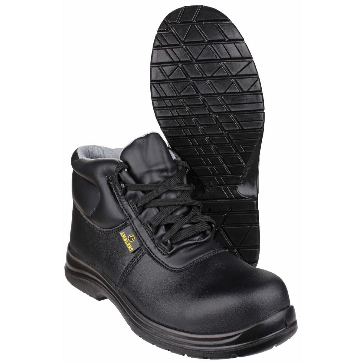 Amblers Safety Mens Mens FS663 ESD Waterproof Safety Boots Black Black Microfiber UK Size 11 (EU 46, US 12)