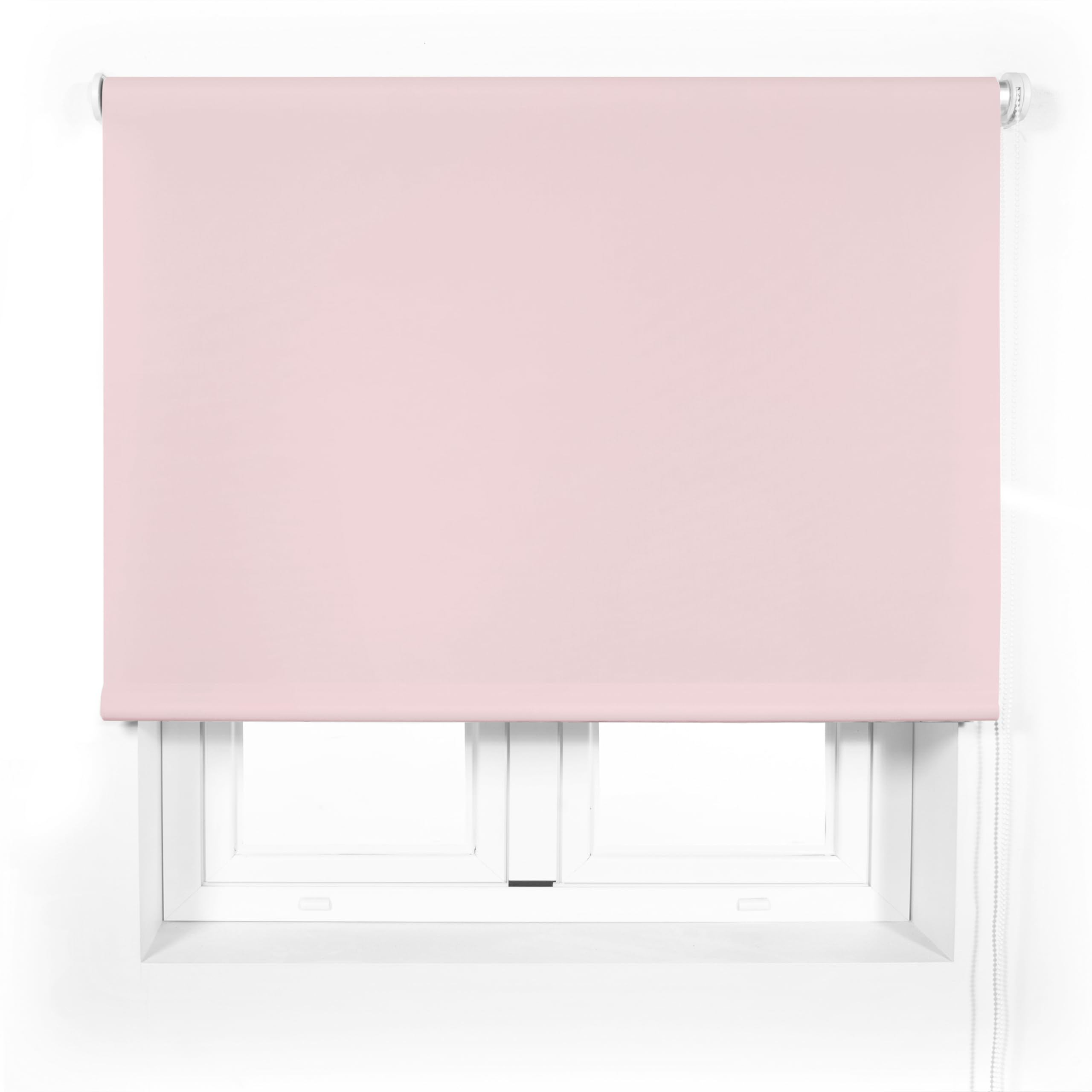 Blindecor Transparentes Premium-Rollo nach Maß, Rosa, 65 x 165 cm (B x H), Stoffgröße 62 x 160 cm, lichtdurchlässiges Rollo mit 38 mm Rohr, robuster und eleganter