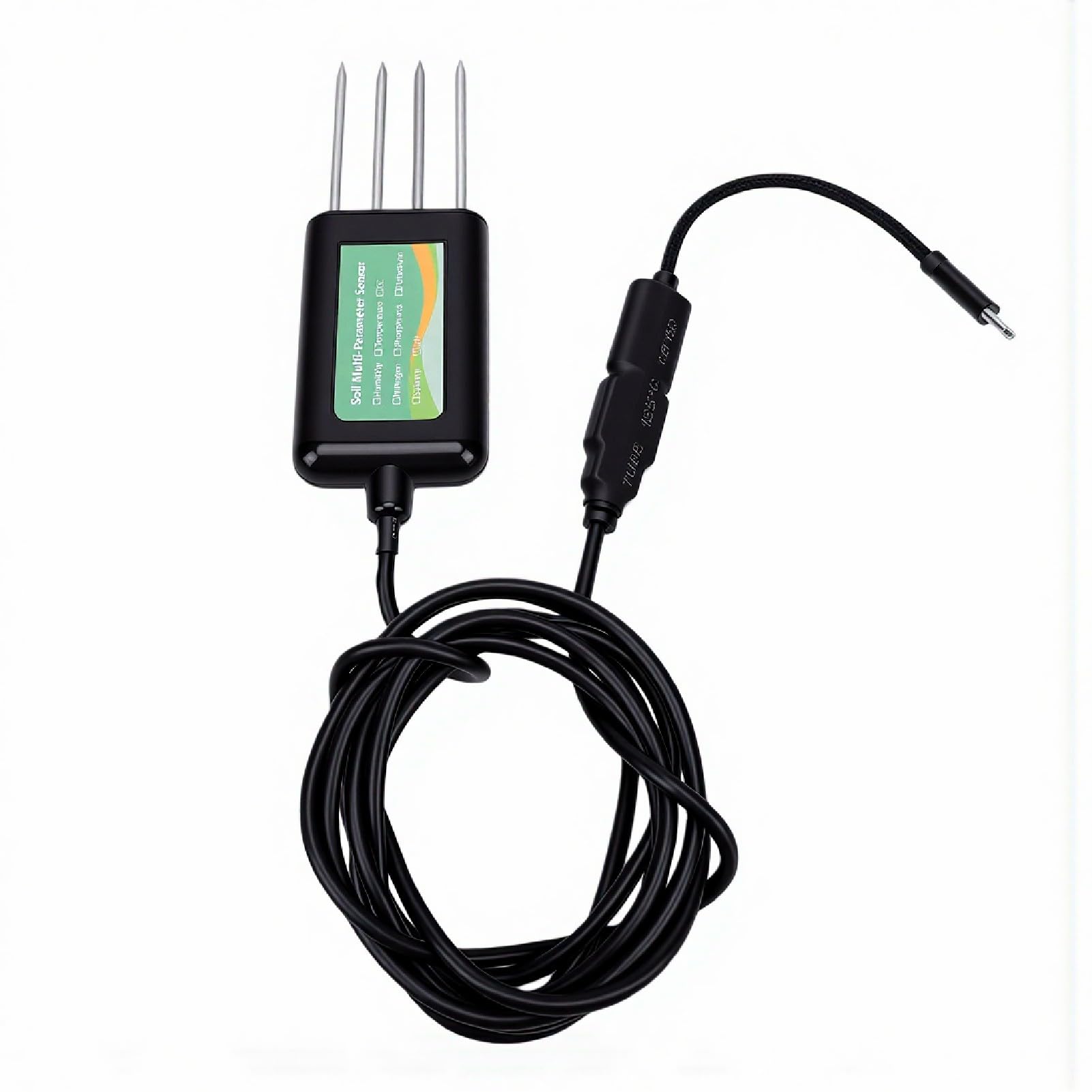 Tester Gleby 8 w 1, Cyfrowy Miernik PH NPK o Wysokiej Dokładności, wilgotność EC, Tester Temperatury Zasolenia z Cyfrowym Wyświetlaczem LCD i wodoodporną sondą ze Stali