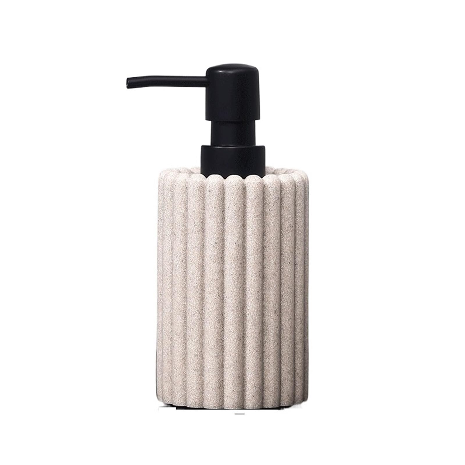 Home Creative Vertical-Striped Soap Dispenser Bottle: Ideal For Shampoo And Body Wash Bottles Shower Dispensers(Beige)