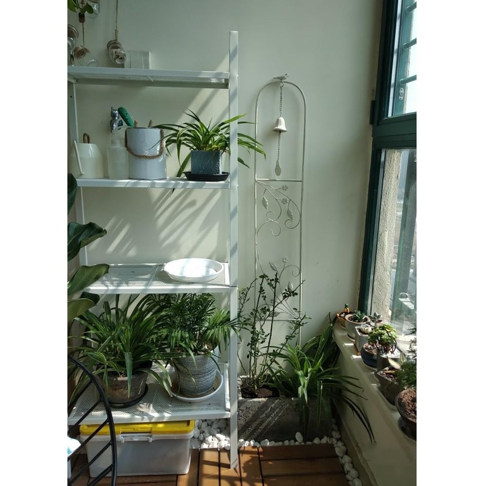 Treillis de Plante D'intérieur de Treillis de Plante de 135 * 20 cm, Treillis en Métal pour Plantes Grimpantes en Plein Air (Color : White, Size : 135 * 20cm/53.1 * 7.9in)