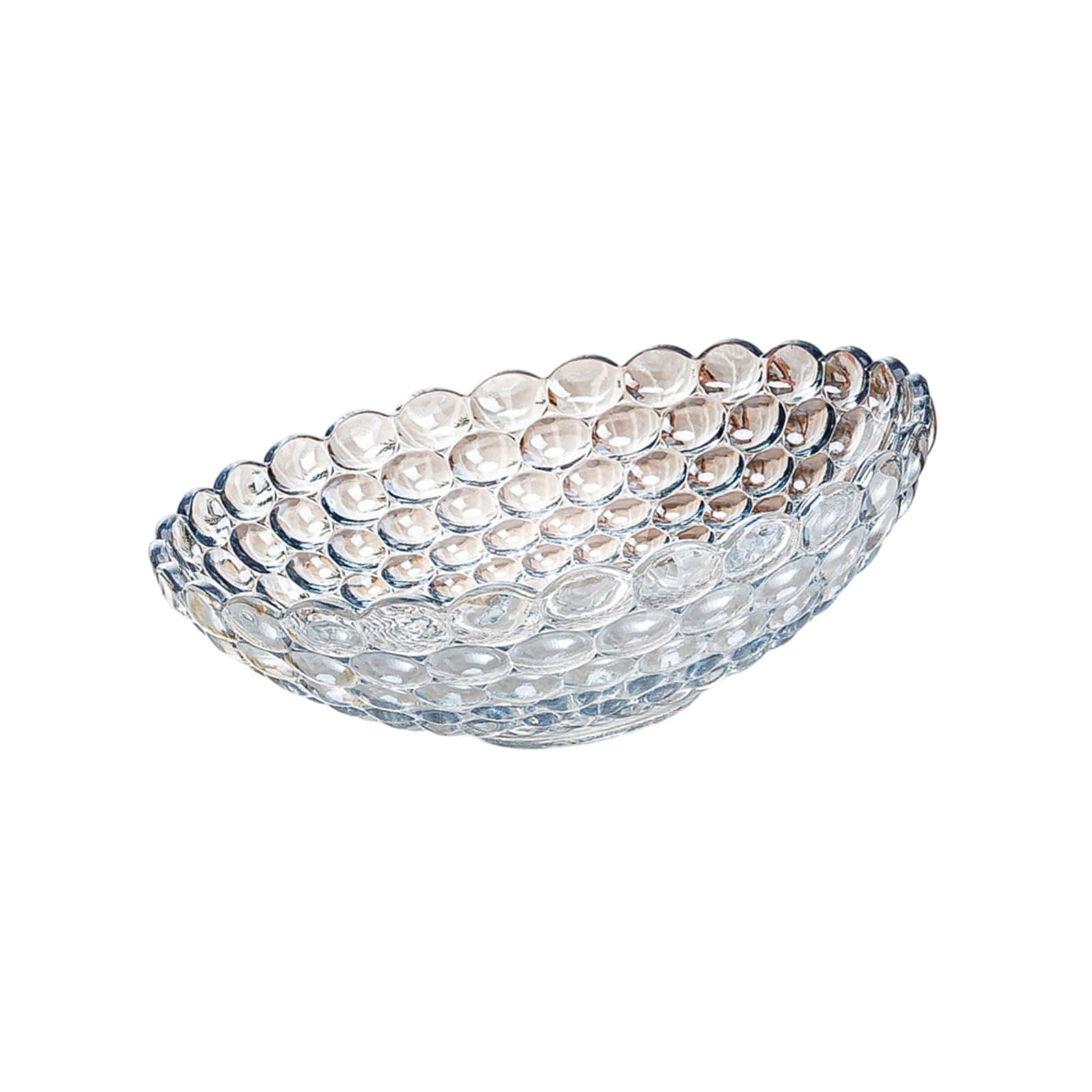 NVOQILIN Sturdy Glass Fruit Bowl Large Capacity Ideal for Parties Home Decoration and Snacks Display Glass Snacks Bowl Large Capacity Stable Base Ideal for Fruits Candies and Nut for Parties and Home
