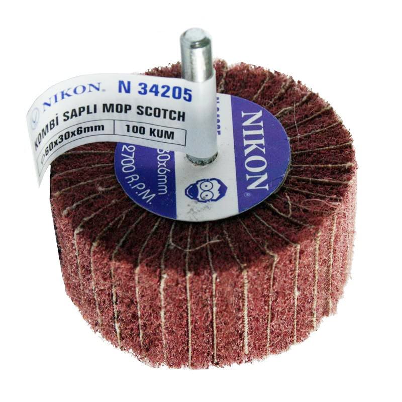 Nikon N34205 Saplı Kombi Mop Non Woven Zımpara