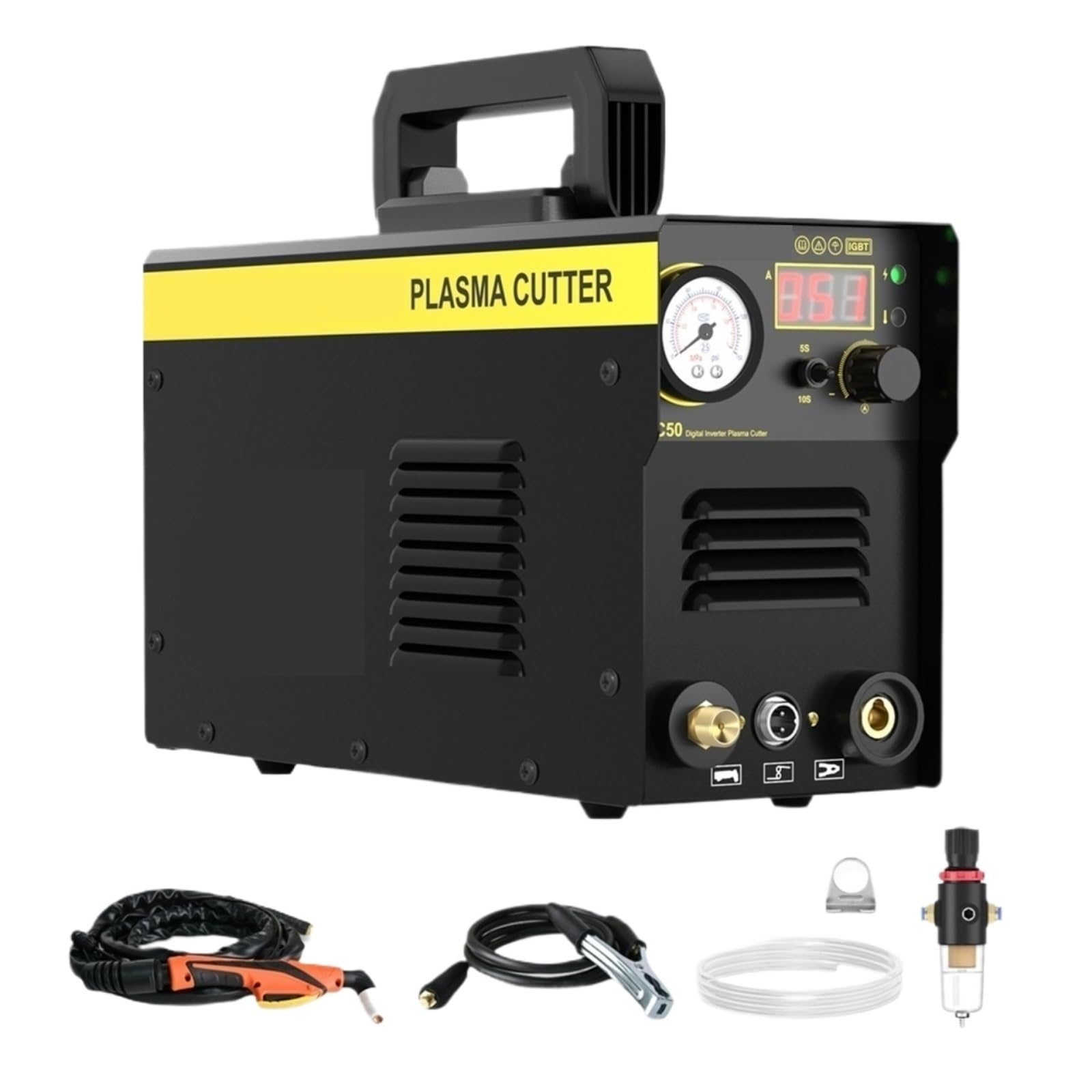 Qaxrzcucd One Color Inverter Plasma Cutter Cutting Machine For Stainless Steel Aluminum Metal Portable Welding Equipment Easy To Cut, Powerful Operation