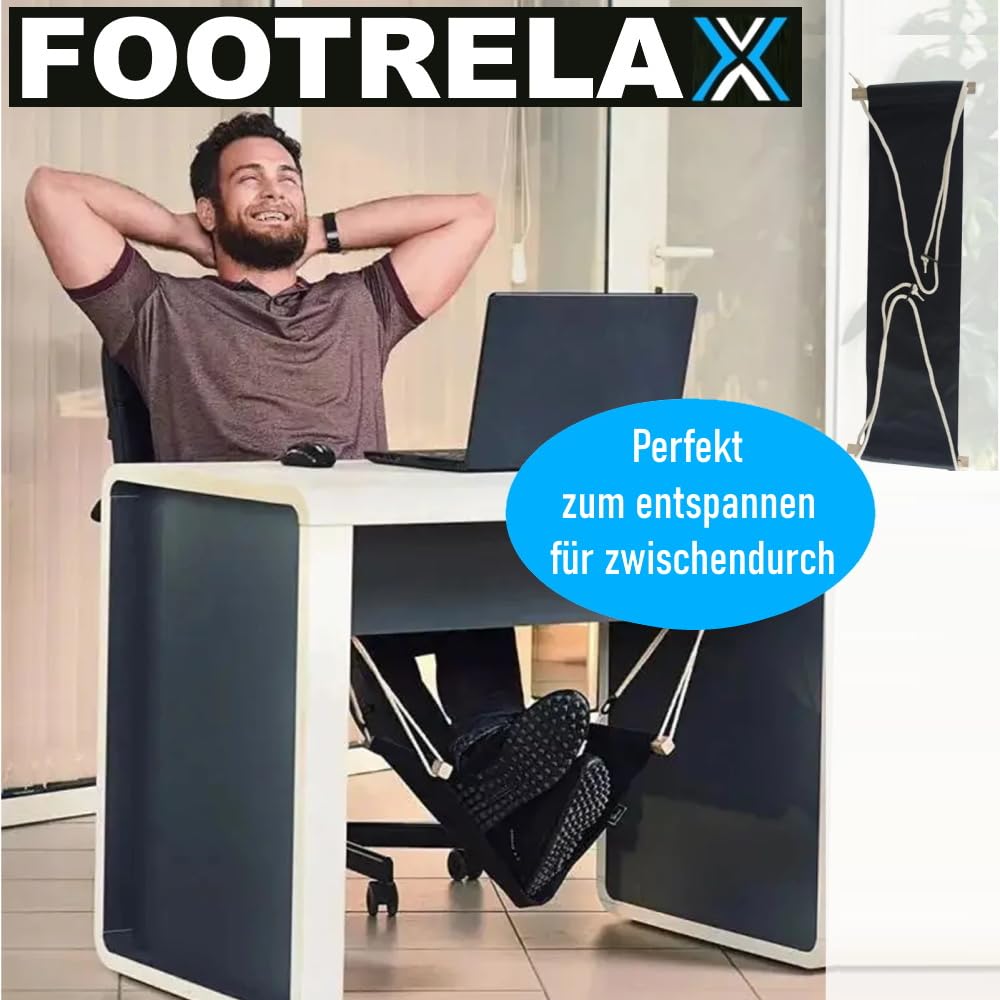 FOOTRELAX Tragbare Premium Fuß-Hängematte Büro Schreibtisch, Fußstütze Tisch Reise Ablage Mini Hängematte Garten