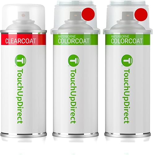 Miniatura 311 de TouchUpDirect 32J - Aerosol de pintura de retoque de obsidiana negra perla metálica compatible con Subaru Exact Match - Kit platino