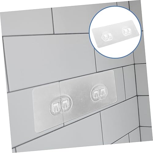 Miniatura 4 de Organizador de baño, 10 ganchos adhesivos para estante de ducha, organizador de ducha adhesivo, gancho de repuesto, perforador de baño, estante de