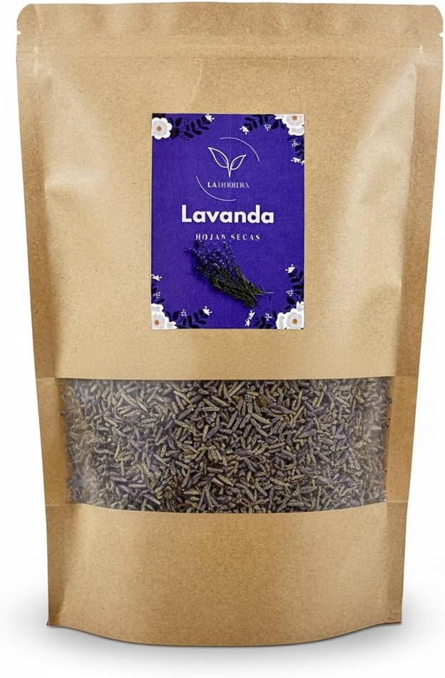 Flor de Lavanda Seca 500g a Granel 100% Naturales y Aromáticas para Decorar o elaborar ambientador, Aceite Esencial, jabón y cosméticos (500g)