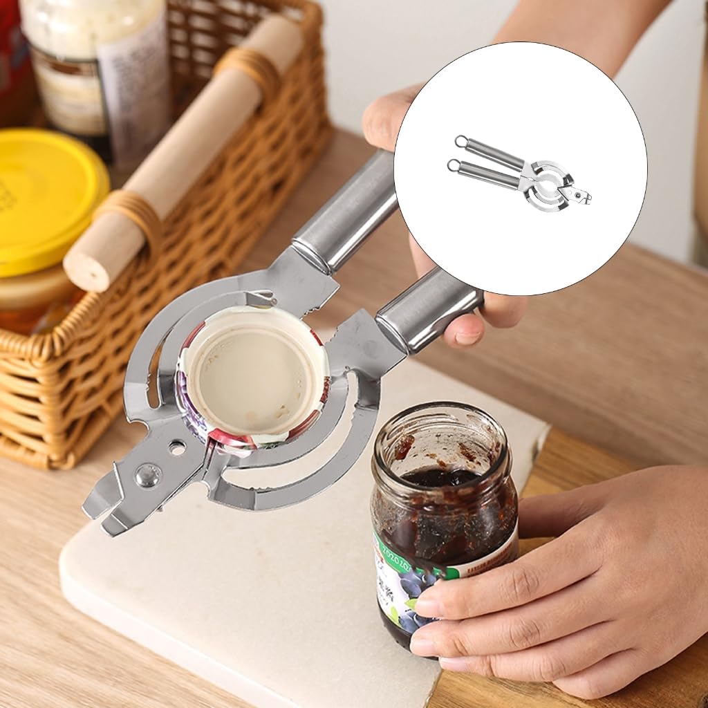Stainless Steel Opener Tool For Jar Lid And Beverage Bottles Ergonomic Grip Opener Household Essential
