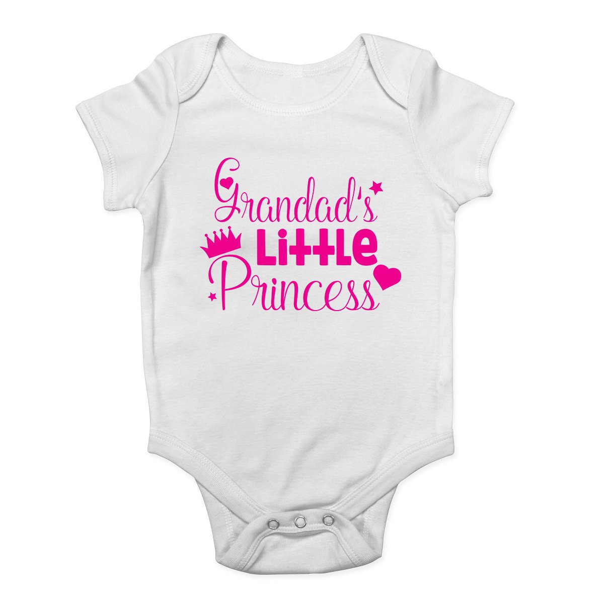 Shopagift Grandad's Little Princess Pink Cute Baby Vest Bodysuit