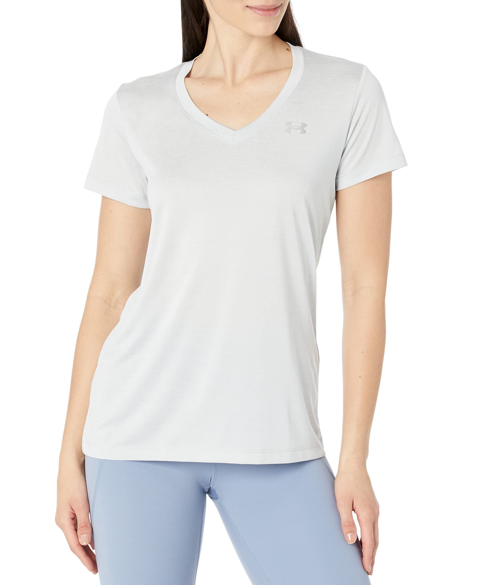 Under Armour Womens Tech V-Neck Twist Short-Sleeve T-Shirt
