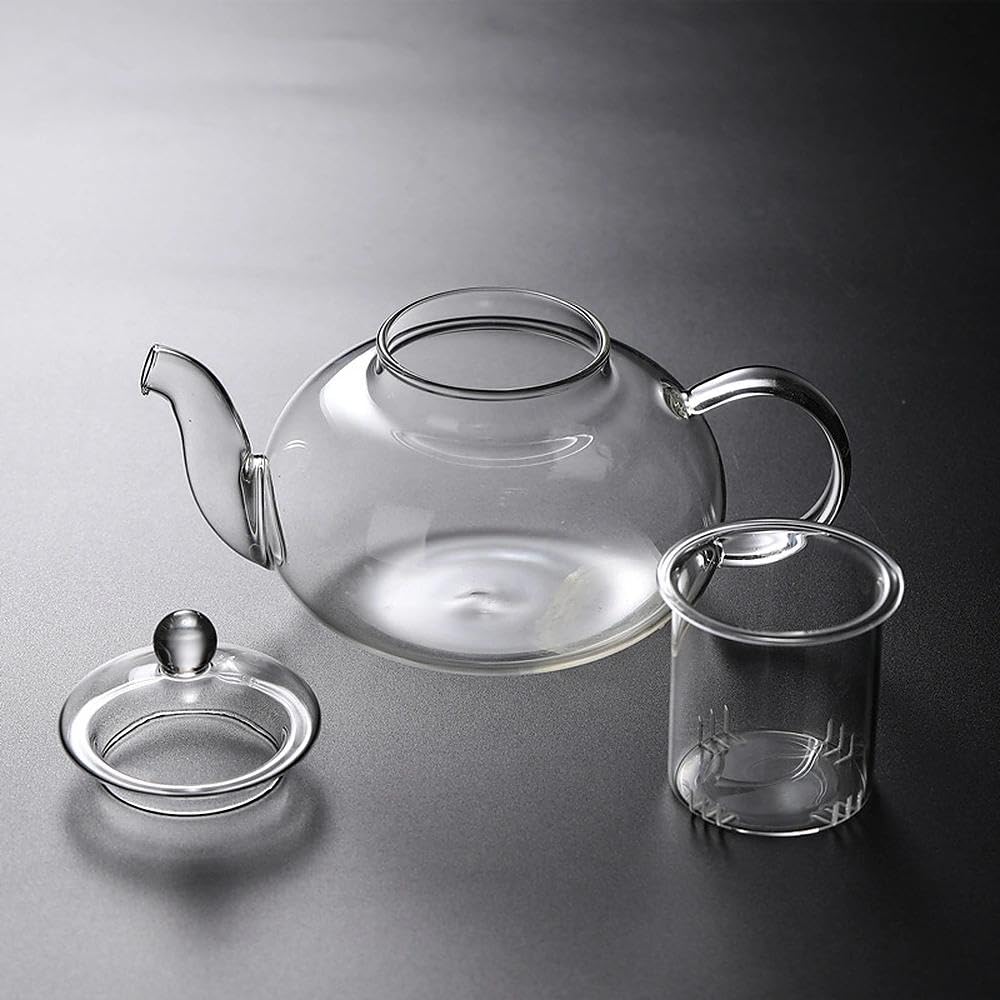 Genérico Tapa Tetera Vidrio Borosilicato - Resistente, Redonda | Vidrio borosilicato | Amantes té | Infusor té, hogar, Ceremonia té