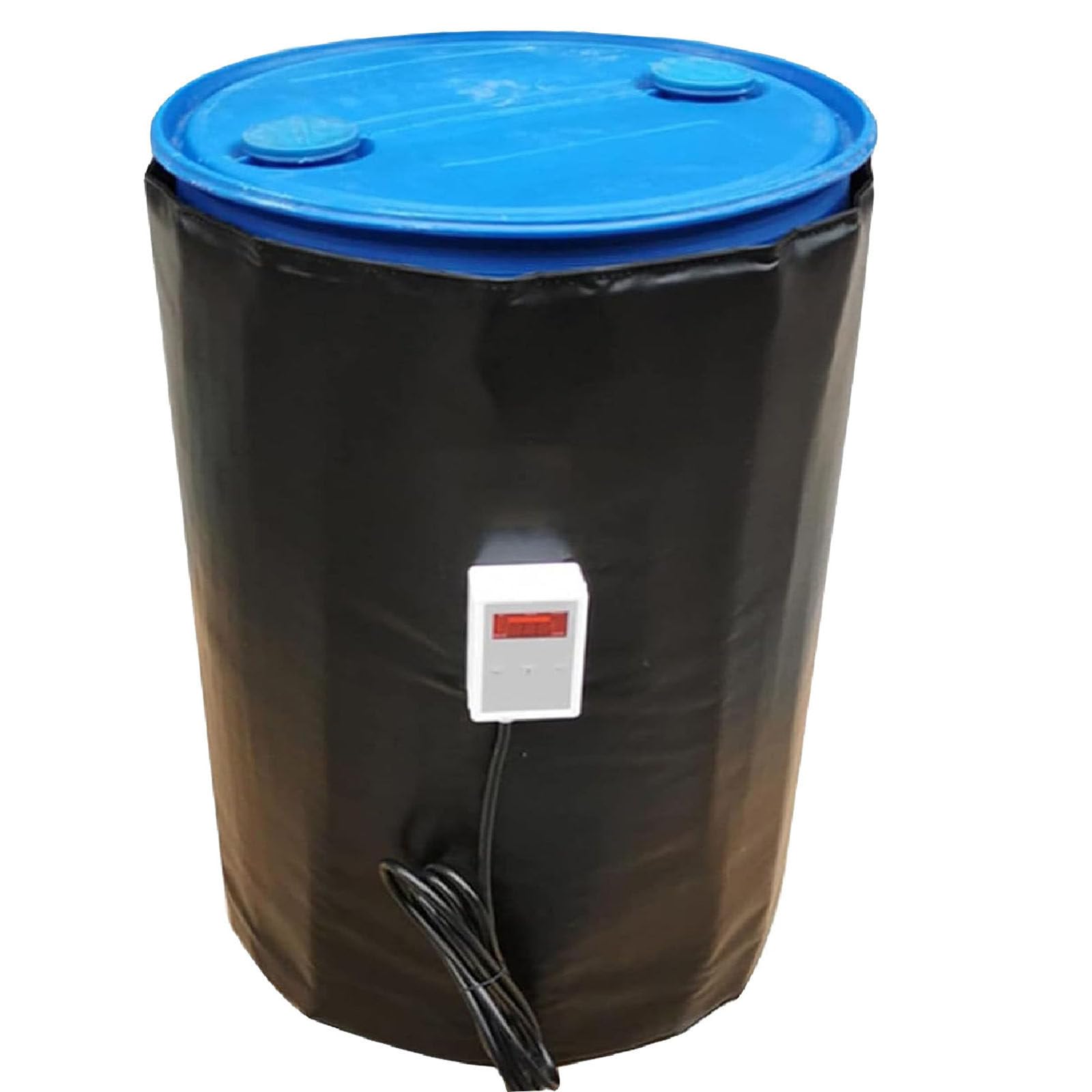 200L/1000L IBC Plastikowa Podkładka Grzewcza Zbiornika, Koc Grzewczy z Cyfrowym Wyświetlaczem, 0-150°C Regulowana Temperatura, Elektryczny Wodoodporny Koc Grzewczy Do Beczek z Olejem, Rur Black-200L