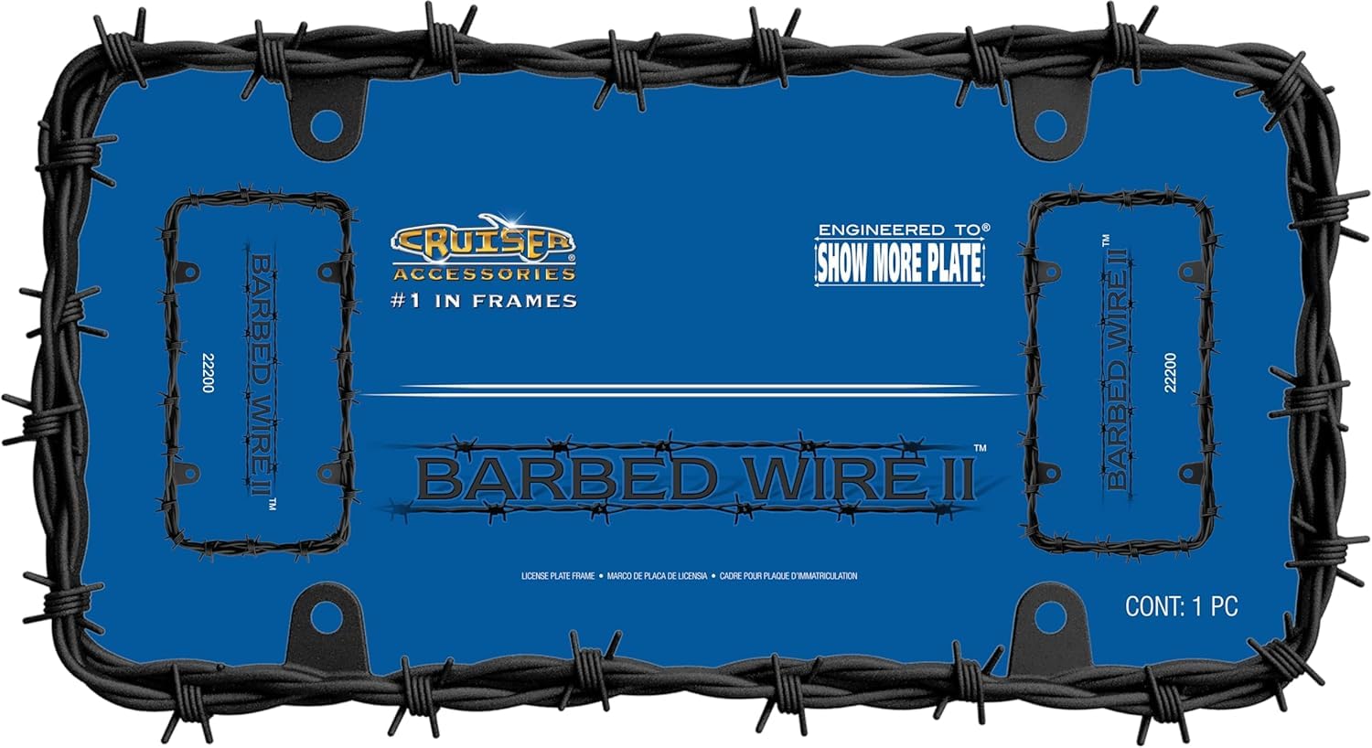 アクセサリー me0821 33400 Amazon.com: Cruiser Accessories Barbed Wire License Plate