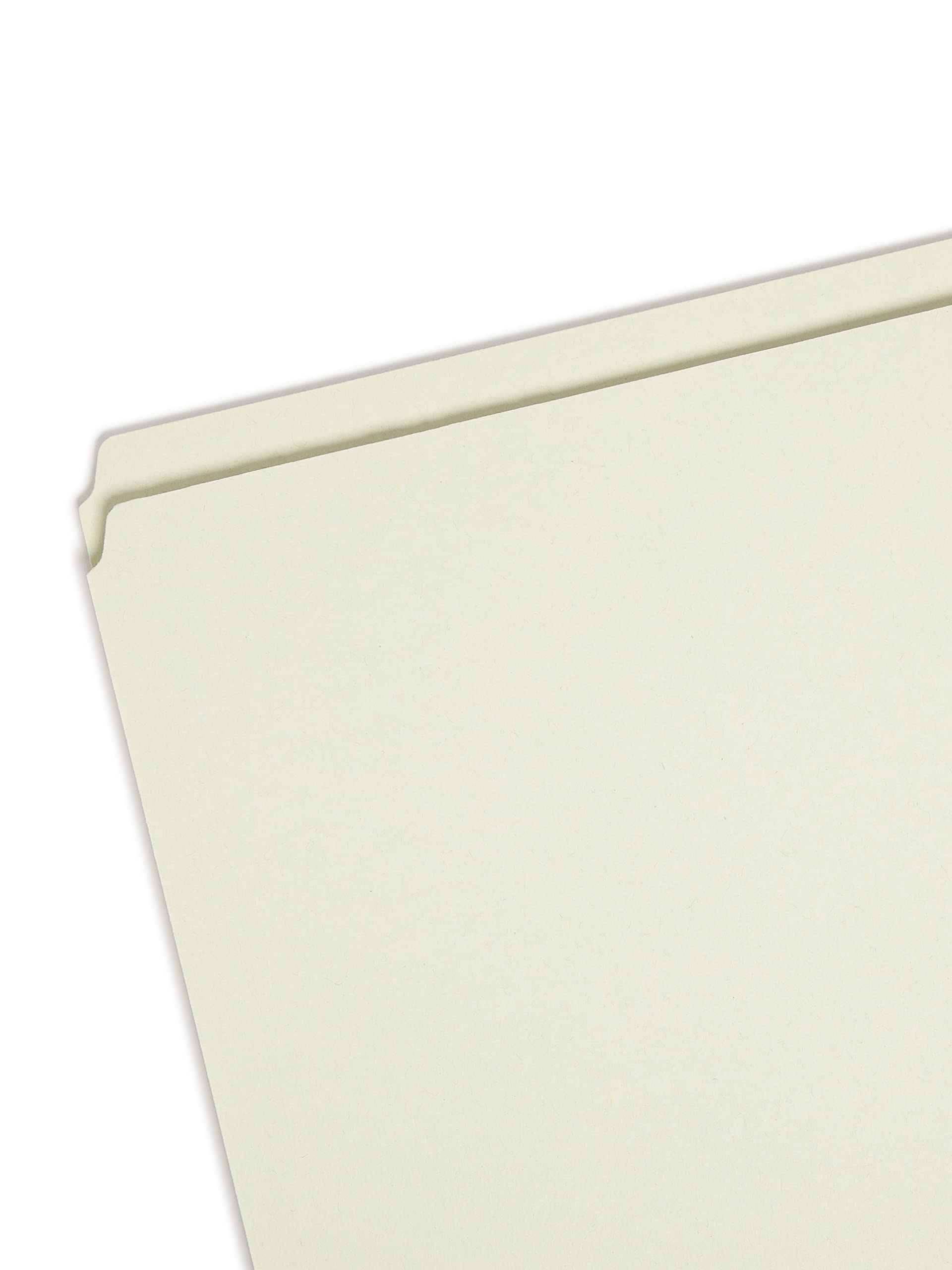 Smead Cartella portadocumenti in cartone pressato, linguetta dritta, espansione 2,5 cm, formato lettera, grigio/verde, 25 per scatola (13200)