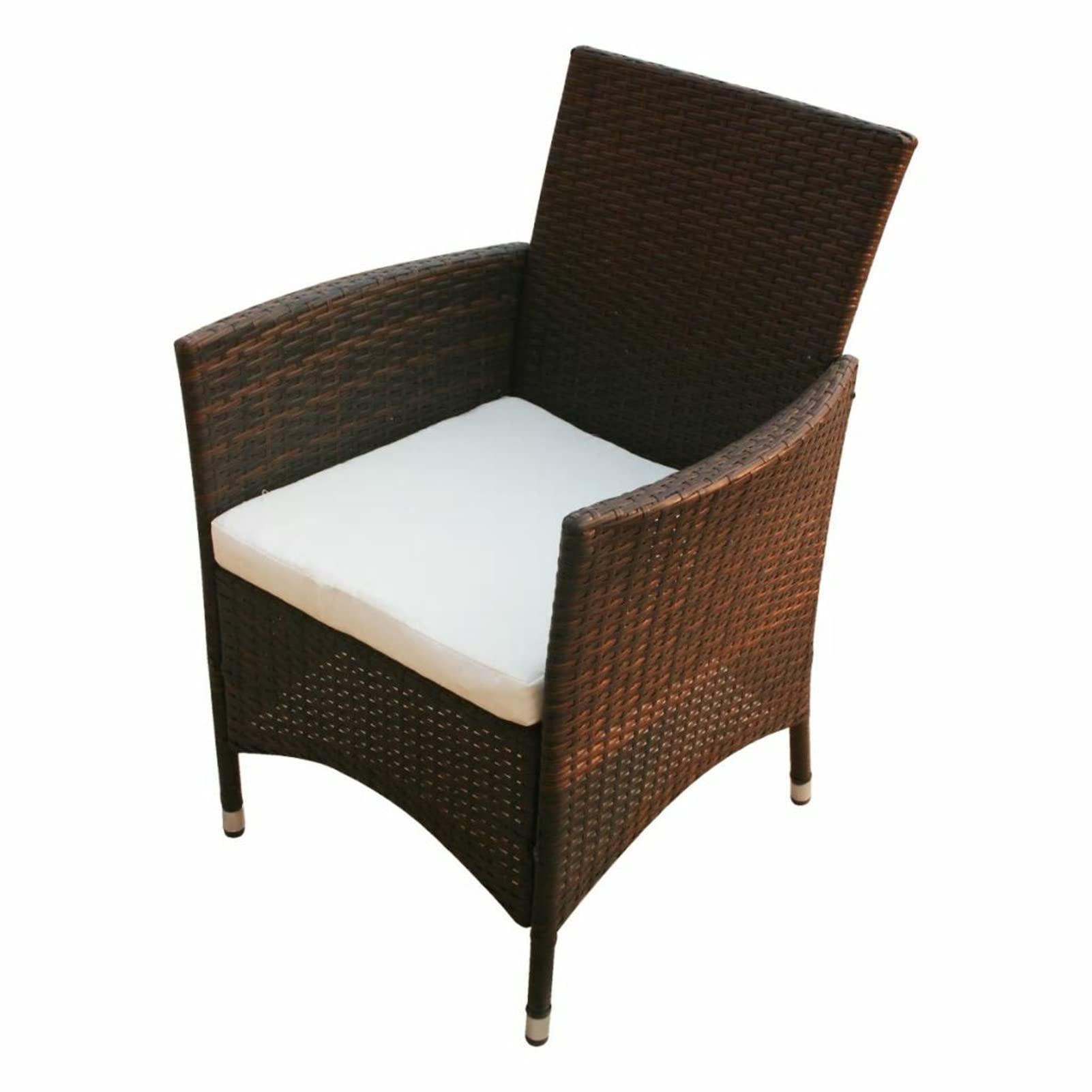 Set Comedor de jardín 9 Piezas y Cojines Mesa y sillas terraza Exterior Garden Furniture Muebles Jardin Conjunto Mesa y sillas Jardin ratán sintético marrón