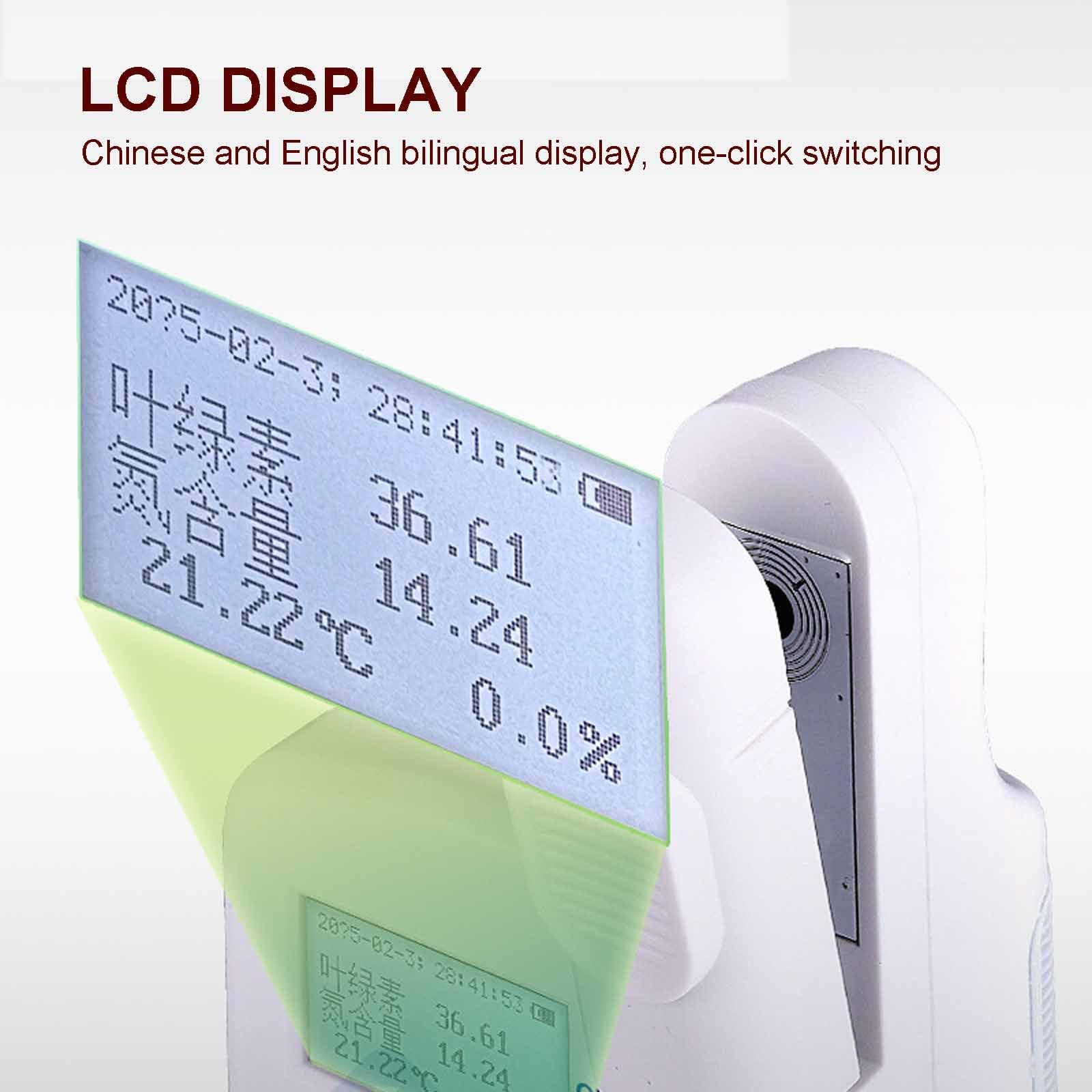 Chlorophylle Portable - Plage De Mesure SPAD De 0,0 À 990,99 %, Détection Rapide Des Plantes En 0,8 s, Stockage De Données De 16 Go Et Interface USB, Sélectionnable En Chinois Et En Anglais ,White
