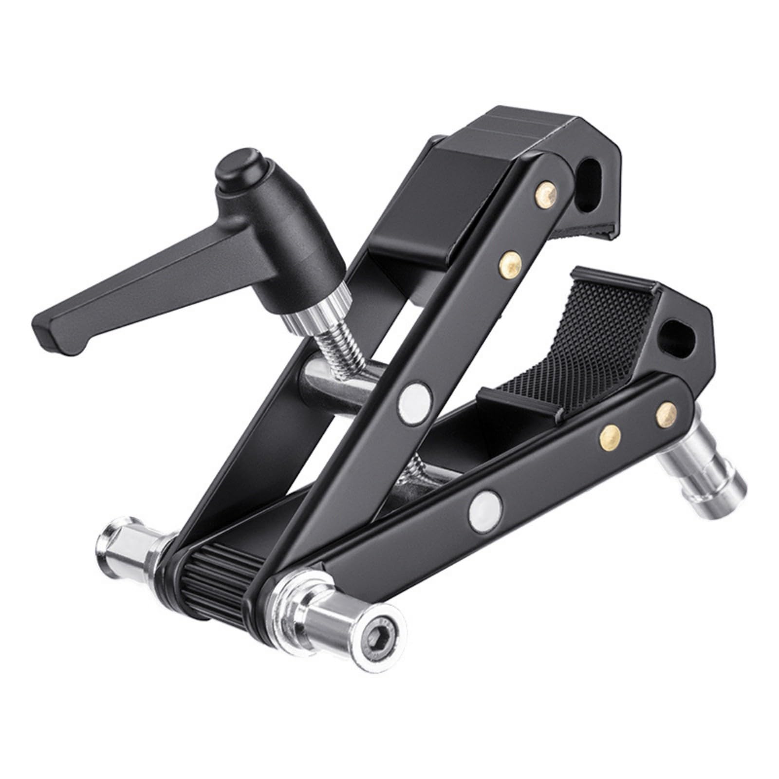 Supporto a morsetto per fotocamera super forte per fotocamera fotografica, riempimento luci fino a 12 kg, capacità del cuscinetto di carico nero