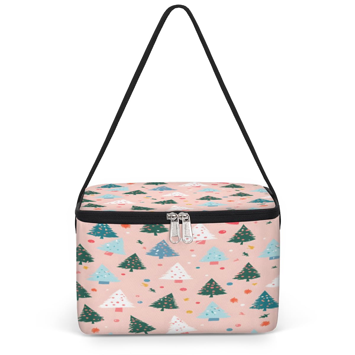 Cute Christmas Trees Lunch Bags for Women Men 9 Cans, Hot & Cold Food Delivery Bag Insulated Grocery Bag Insulated Lunch Box Cooler Bag for Office Work Picnic Beach