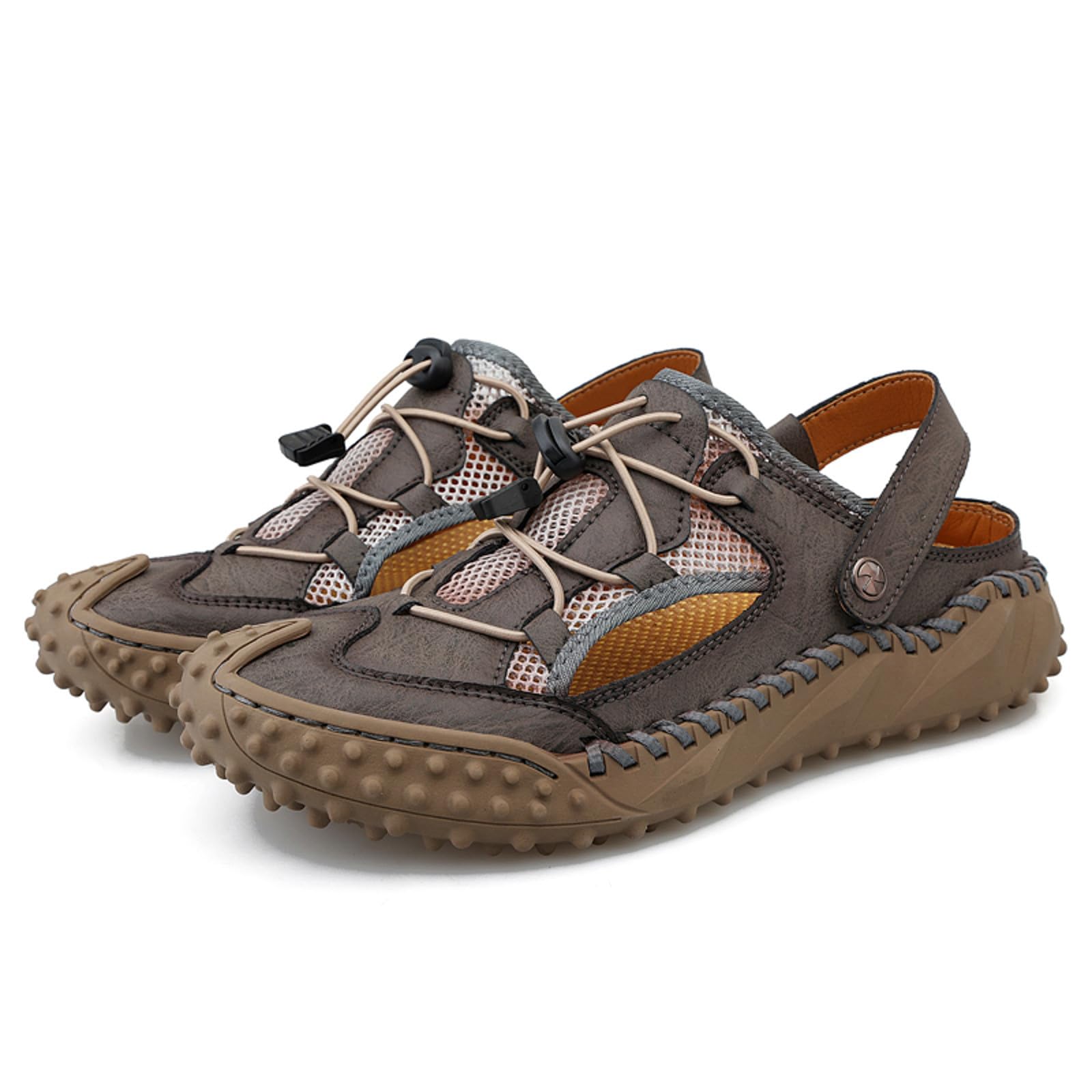 Generisch Sandalias de hombre con soporte de arco para playa, ocio, elegantes, con correa elástica en el tobillo, zapatos cómodos de verano para el día a día