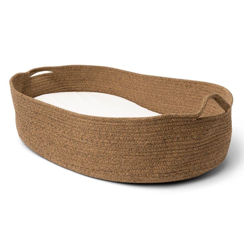 Image of Baby Changing Basket, Changing Pad, Handmade Changing Basket, Natural Seagrass Changing Basket with Thick Washable Pad, Changing Basket, Bassinet, Baby Basket, Woven Baby Basket