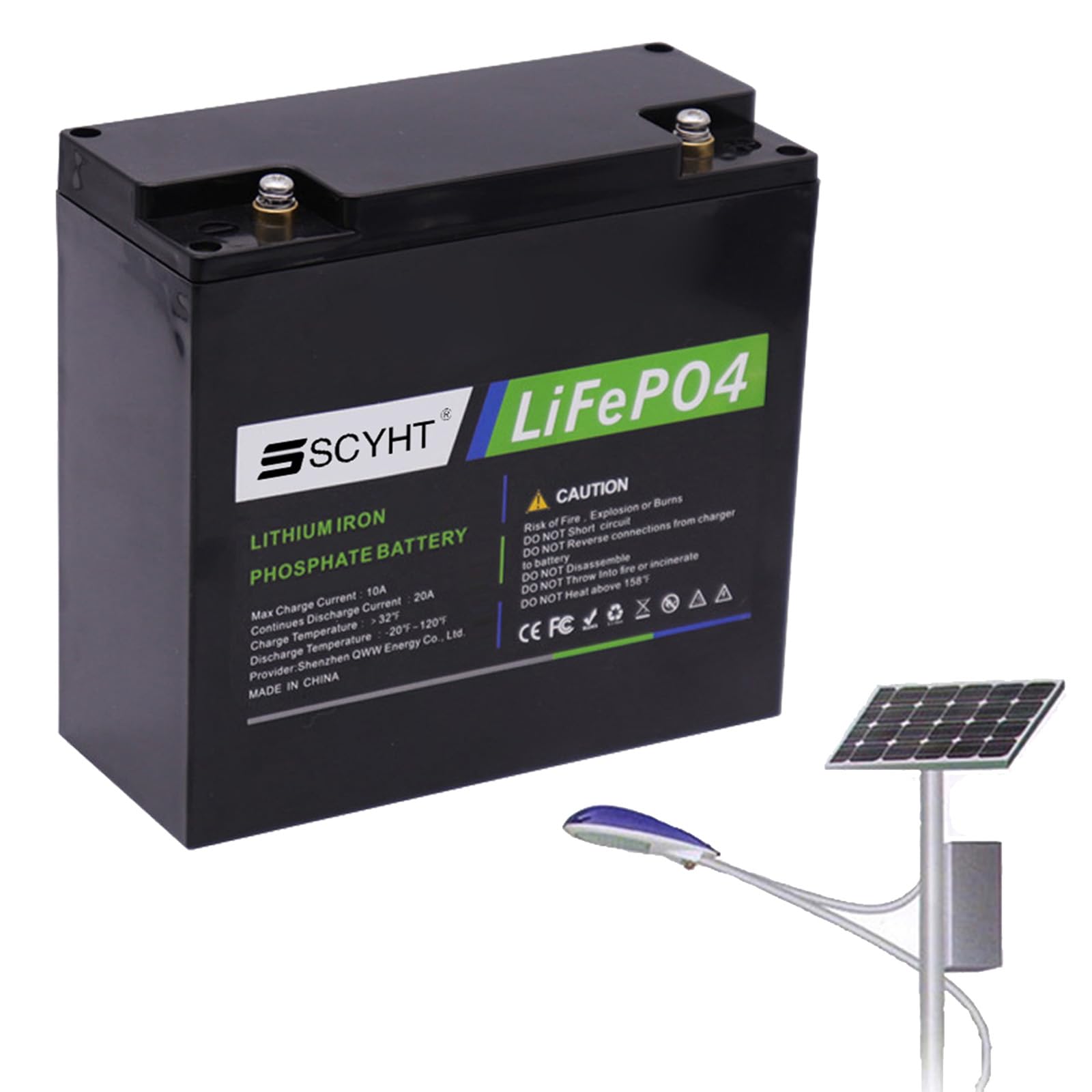 Batteria LiFePO4 12.8V 20Ah 22.5Ah 24Ah 26Ah 30Ah Batteria al litio 24V 12Ah Batterie di ricambio per impianti solari, camper, luci solari, alimentazione di emergenza,12.8v20ah