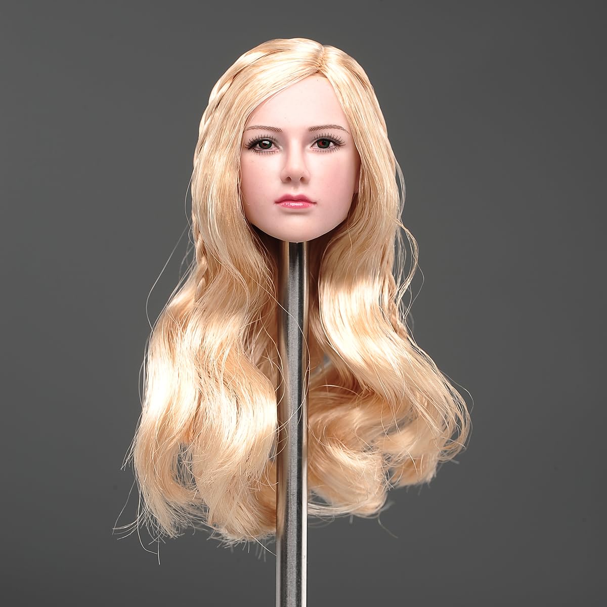 Tête miniature militaire à échelle 1/6 - Modèle de tête de valkyrja - Pour figurines d'action de 30,5 cm - Collection de corps (blond)