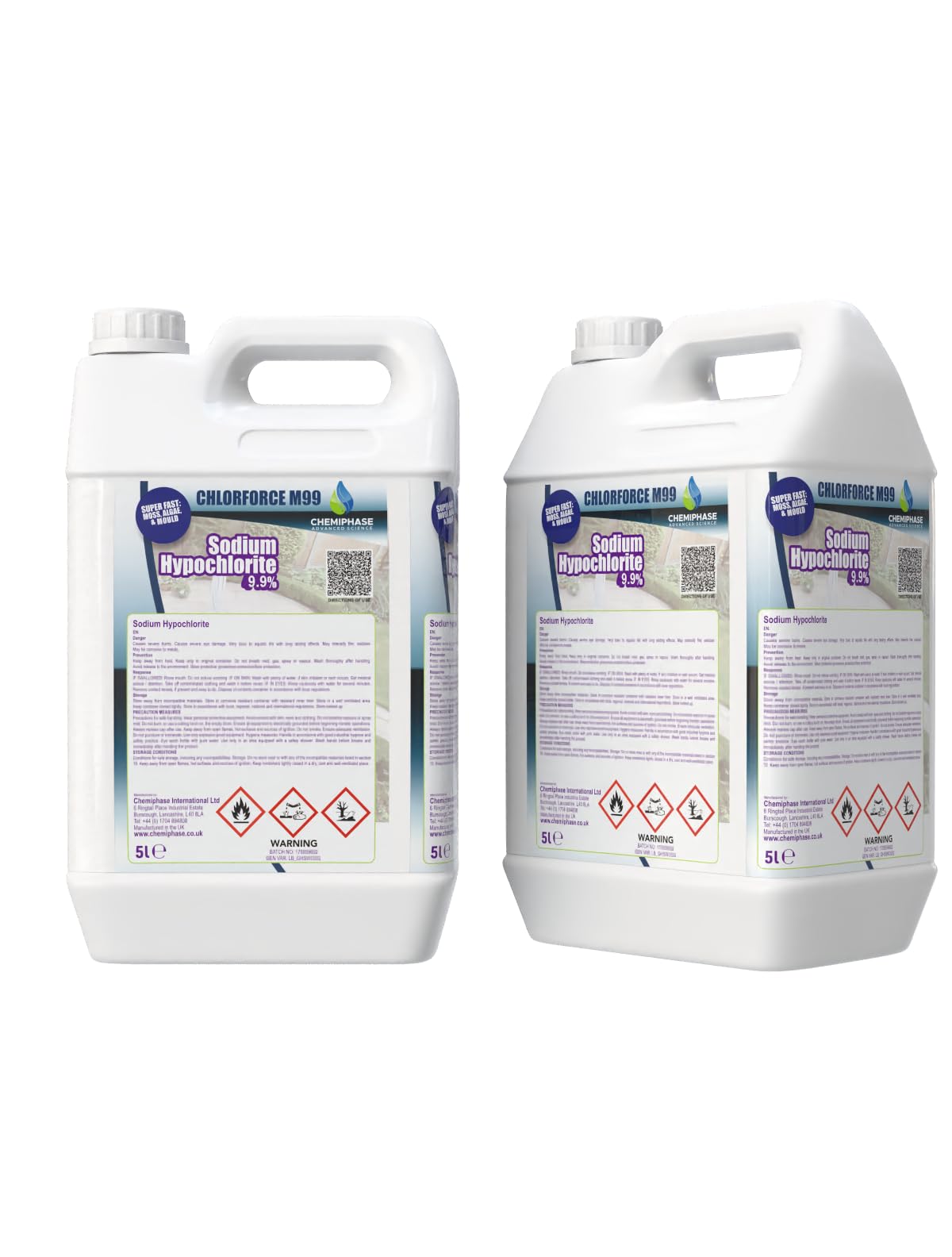 ChlorForce 9.9% Liquid Chlorine Concentration for Swimming Pools 2 X 5 Litres
