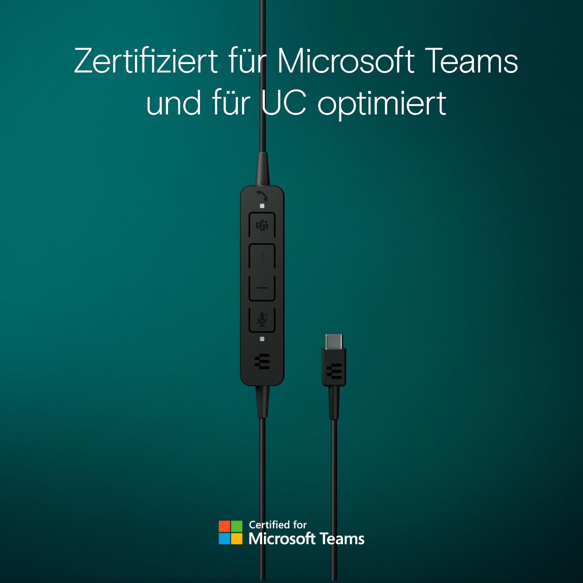 EPOS C10 USB-Headset mit Mikrofon, kabelgebundene Kopfhörer mit einfacher und flexibler USB-C-Verbindung und EPOS BrainAdapt-Technologie.