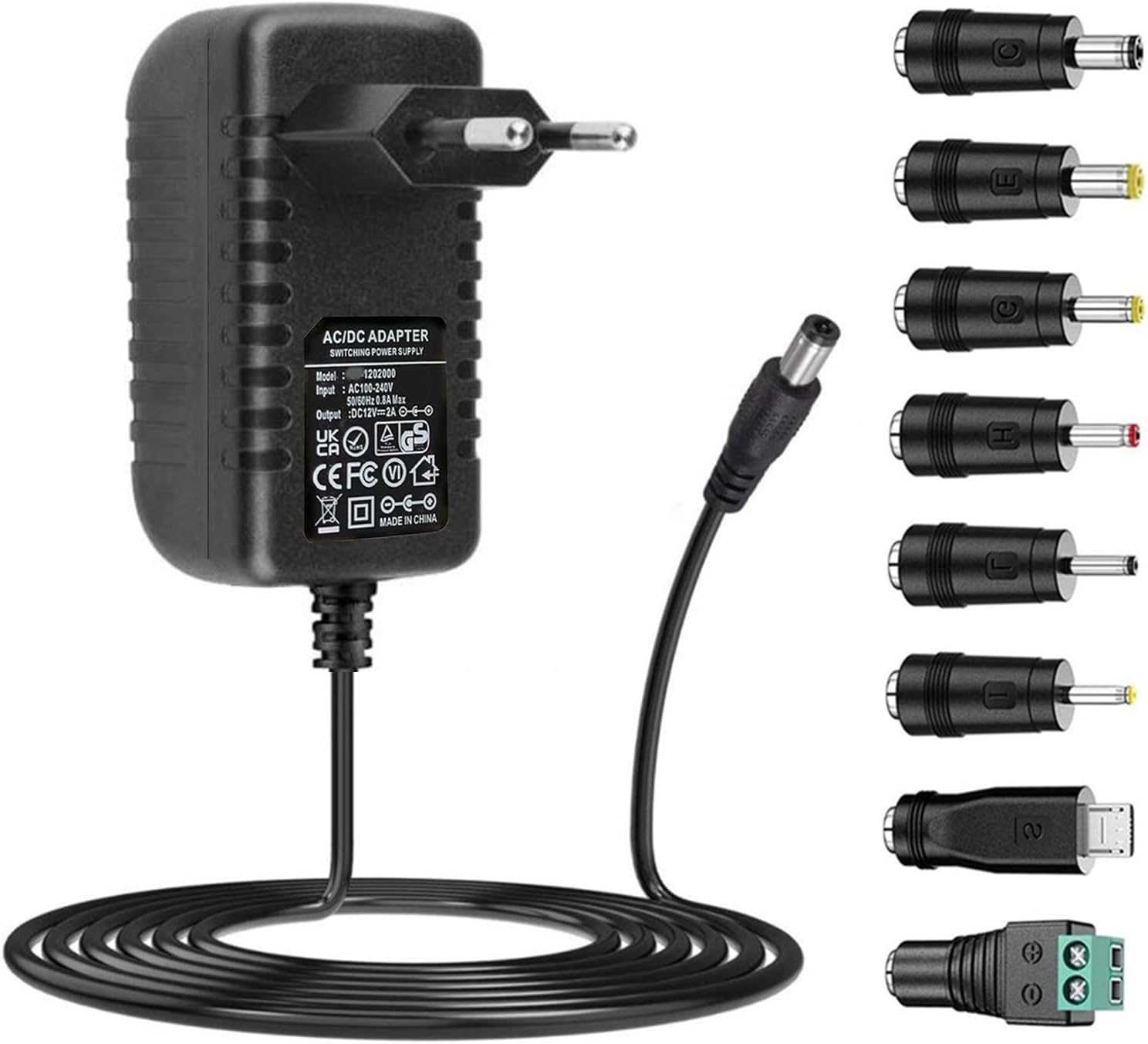 NEDIS Alimentation 3 à 12 volts 2A - 6 embouts