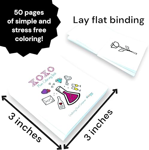 Miniatura 2 de A Brighter Year XOXO - Mini libro para colorear con temática de San Valentín, tamaño de bolsillo, regalo pequeño para esposa, marido, adolescente,