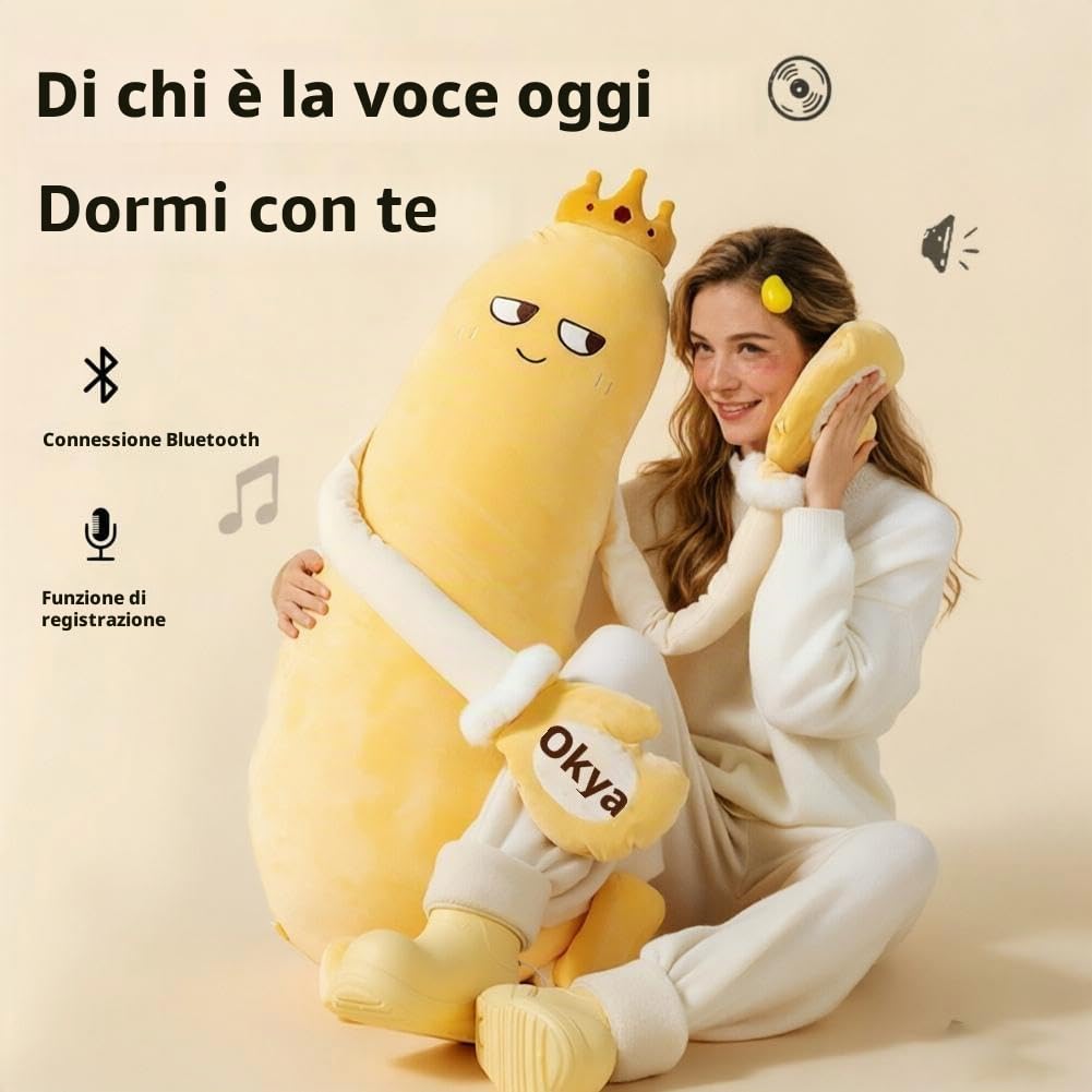 Cuscino Abbraccio Peluche Riscaldato con Vibrazioni Ritmiche per Adulti