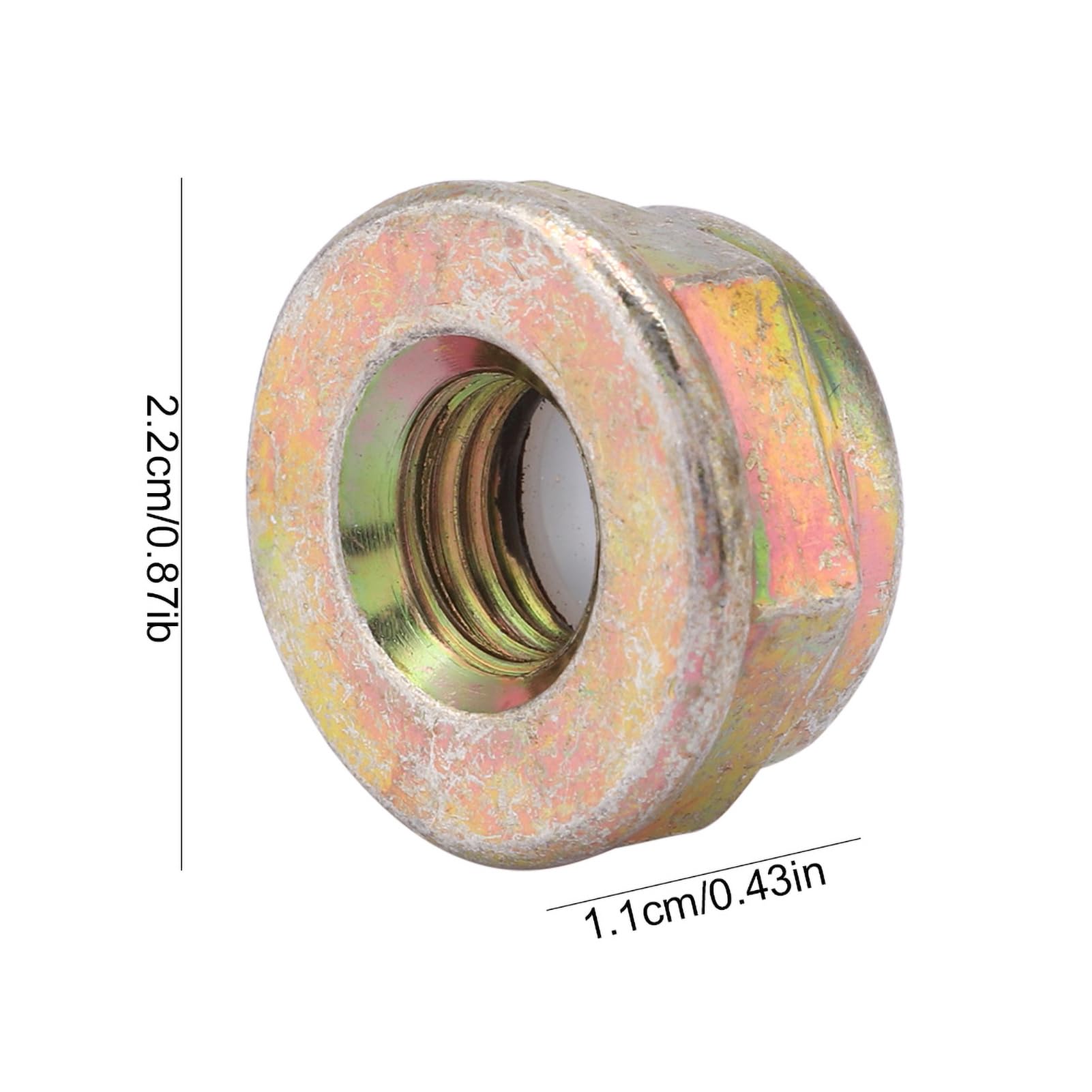 Changor M10 Left Hand Thread Nut, Universal M10x1.25 Left Hand Thread Blade Nut Metal Accessories for Brush Cutter Trimmer - Image 3