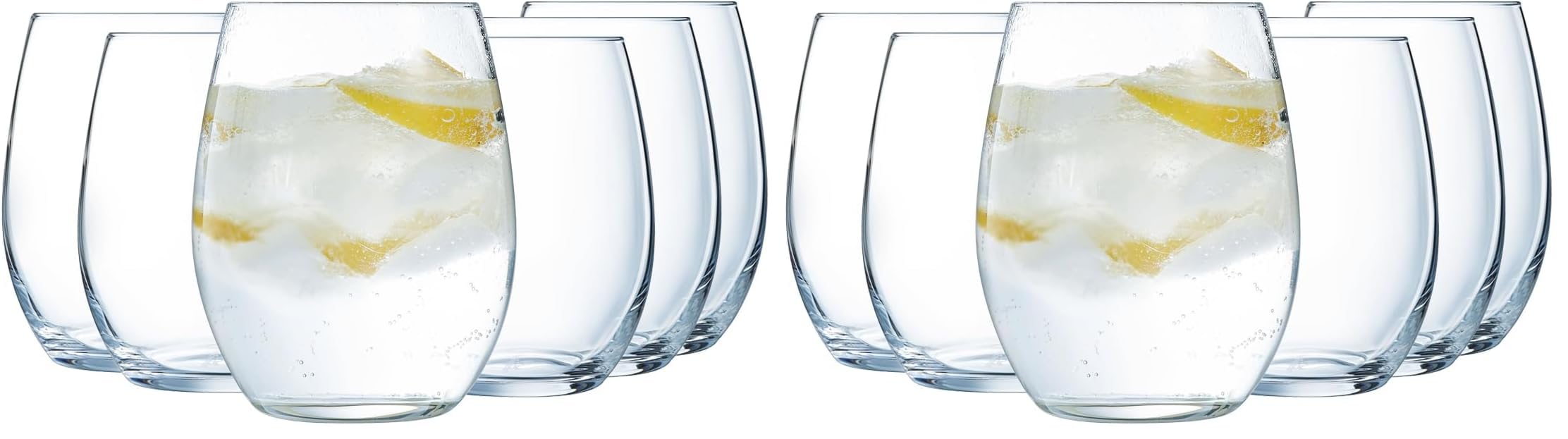 Chef&Sommelier – 6 vasos, 35 cl, de sonoro superior – modernos y elegantes, para agua y gaseosa – Colección Primary – Muy resistentes – Transparencia absoluta (Paquete de 2)