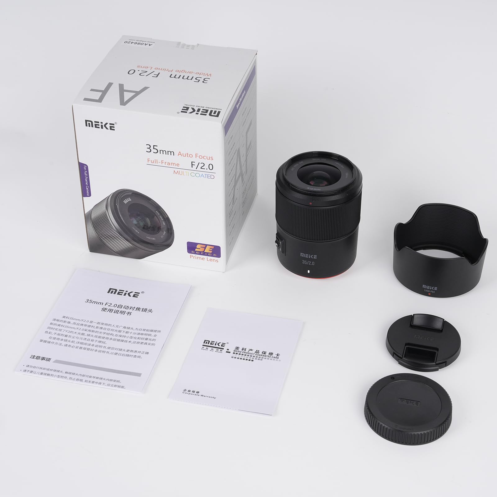 Meike Obiettivo grandangolare 35 mm F2.0 con messa a fuoco automatica Full Frame STM Stepper Motor Lens ad ampia apertura fissa per fotocamere mirrorless Nikon Z-Mount Z5 Z6 Z7 Z6II Z7II Z6III Z9 Z30