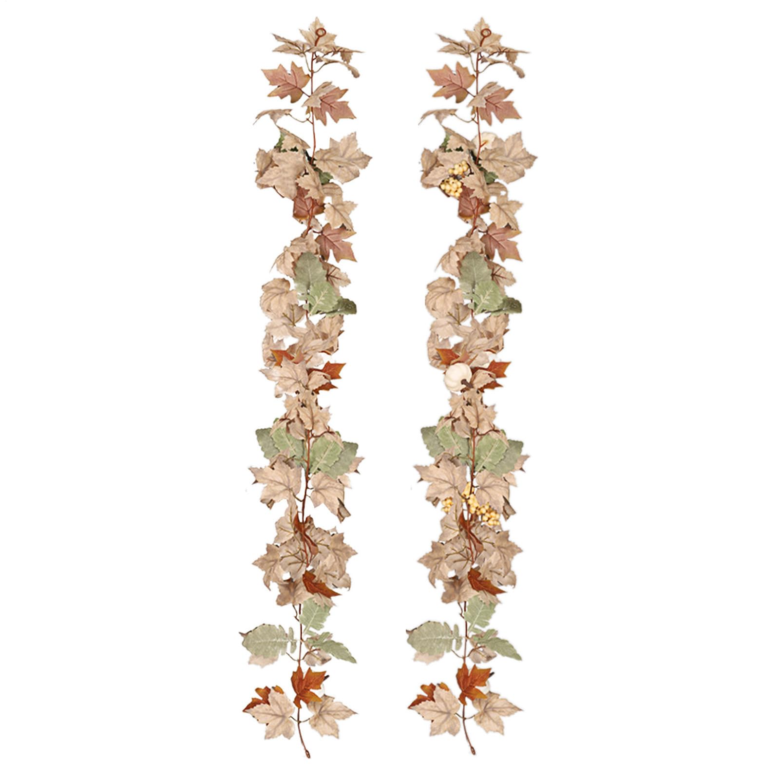 Guirnalda de hojas de arce de otoño flexible de 180 cm que no pierde hojas