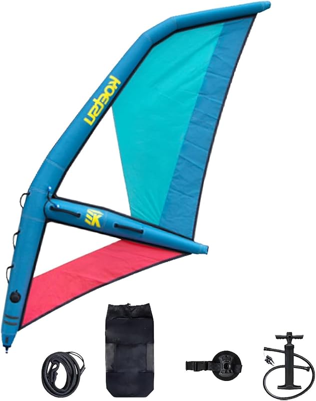 Vela Inflable De Windsurf 2.2/3.2/4.2/5.2㎡ para Tablas De SUP 2.2m | La tela Oxford recubierta de PVC de calidad marina resiste el desgaste, el agua y la exposición al sol para uso en playas, lagos y aguas abiertas.
