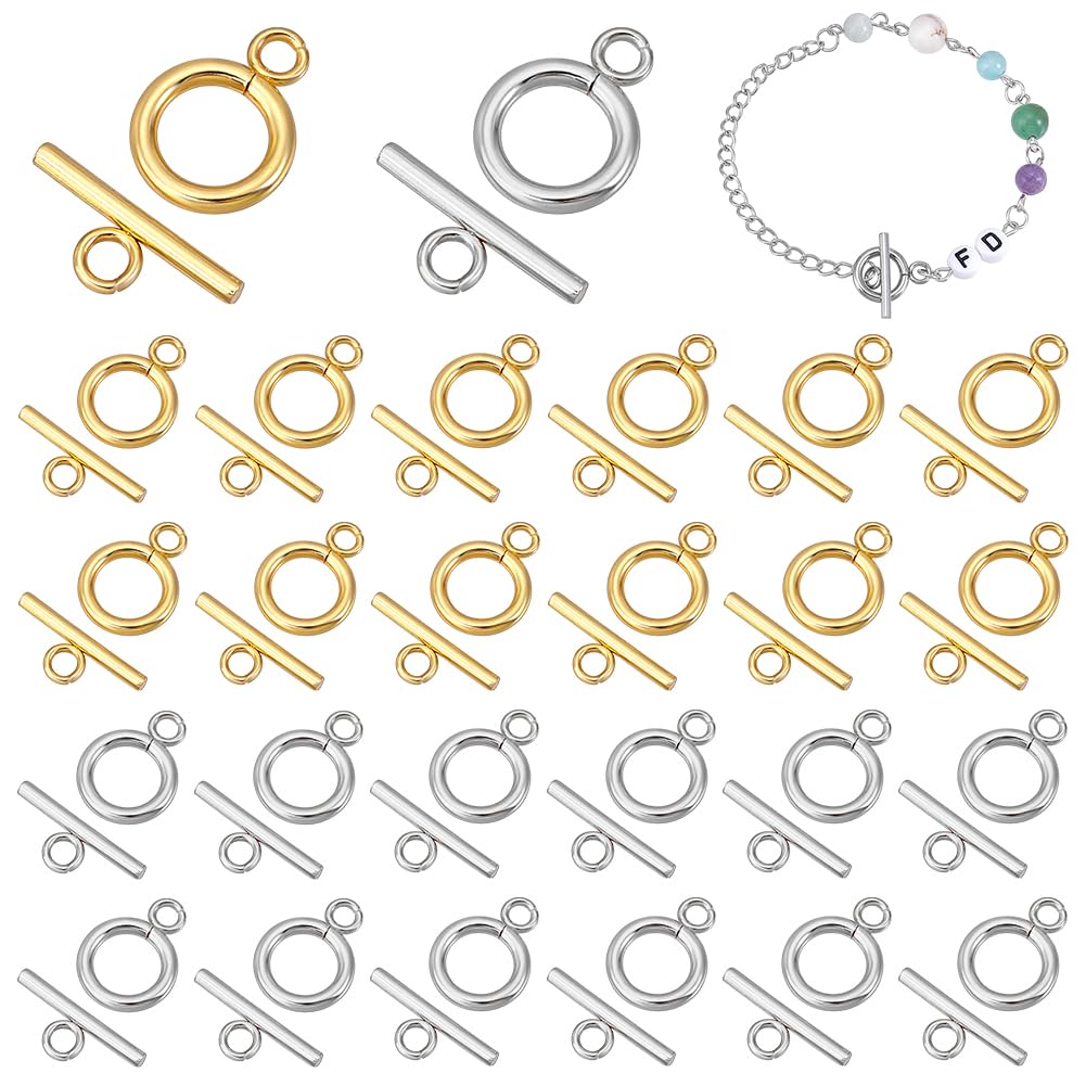 Fermoirs à bascule en acier 12 mm pour fabrication de bijoux et colliers DIY
