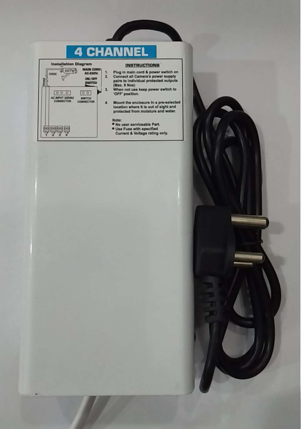 Technotech 4 Channel Switch Mode Power Supply for CCTV Cameras