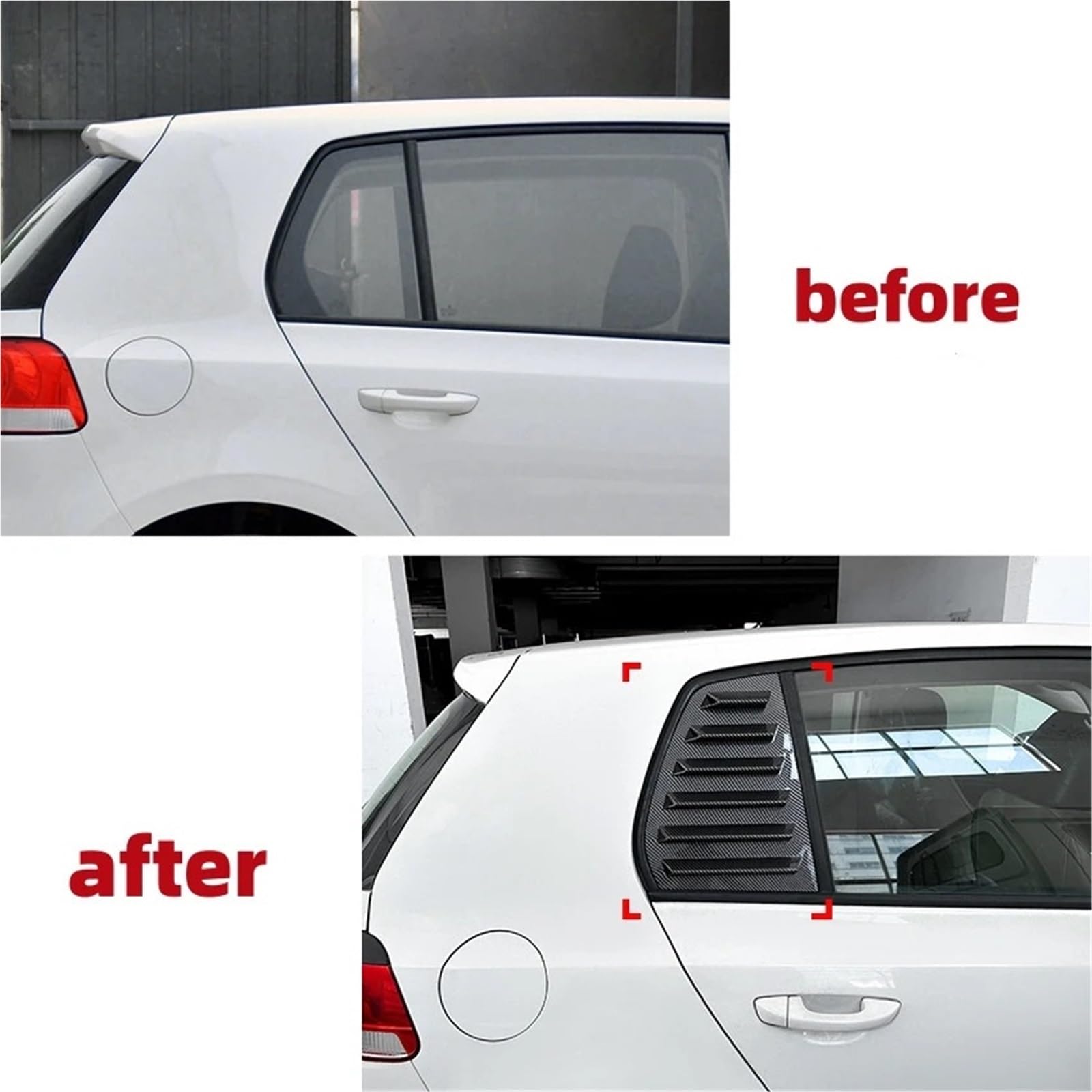 Spojlery tylne Do VW Golf 5 6 7 MK5 MK6 Spojler samochodowy | MK7 MK7.5 2003-2020 Tylne Boczne Wykończenie Okna Spoiler 1 Para Roleta Okienna