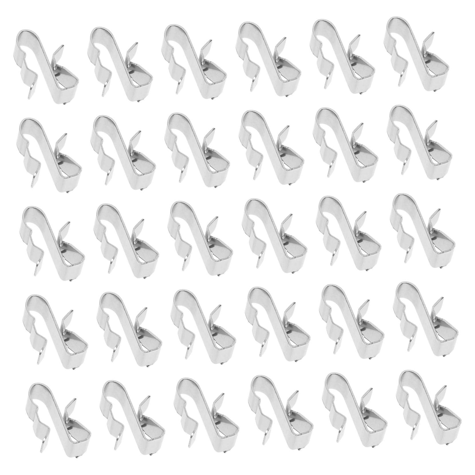 CIYODO 50 Pcs Wire Clamp Plate Holders for Wall U Clamp Wire Cable Clamps Automotive Wire Car Solar Panel Clips Patch Cables Clips Kickboard Marine Battery Heater Stainless Steel Silver