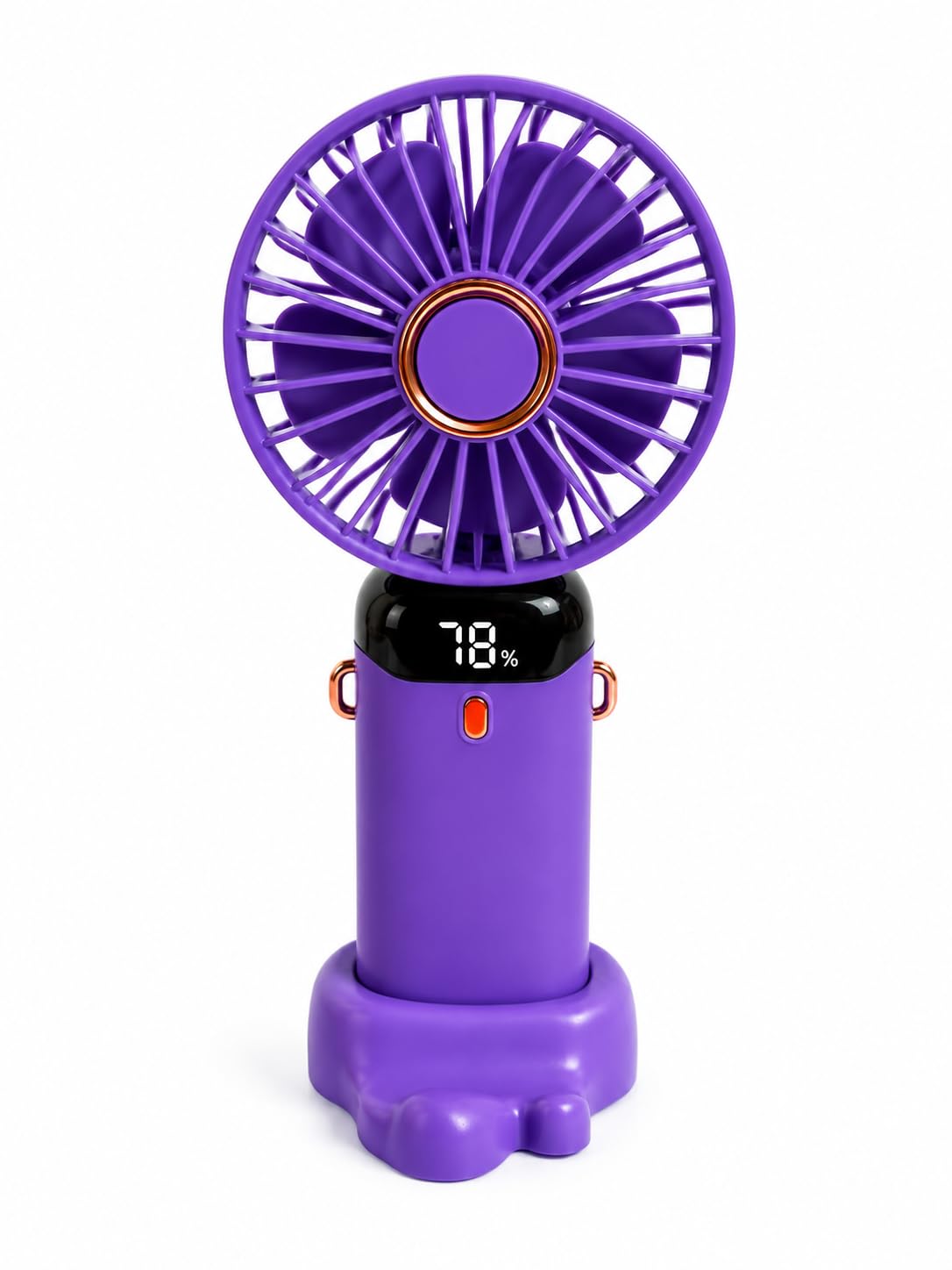 Rechargeable Handheld Fan with 1800mAh Battery, 5 Speed Button Control | 4-5 Hours Battery Backup, Portable Mini Fan, Mobile Stand Included, Travel & Office Use, Blue Colour-image-34